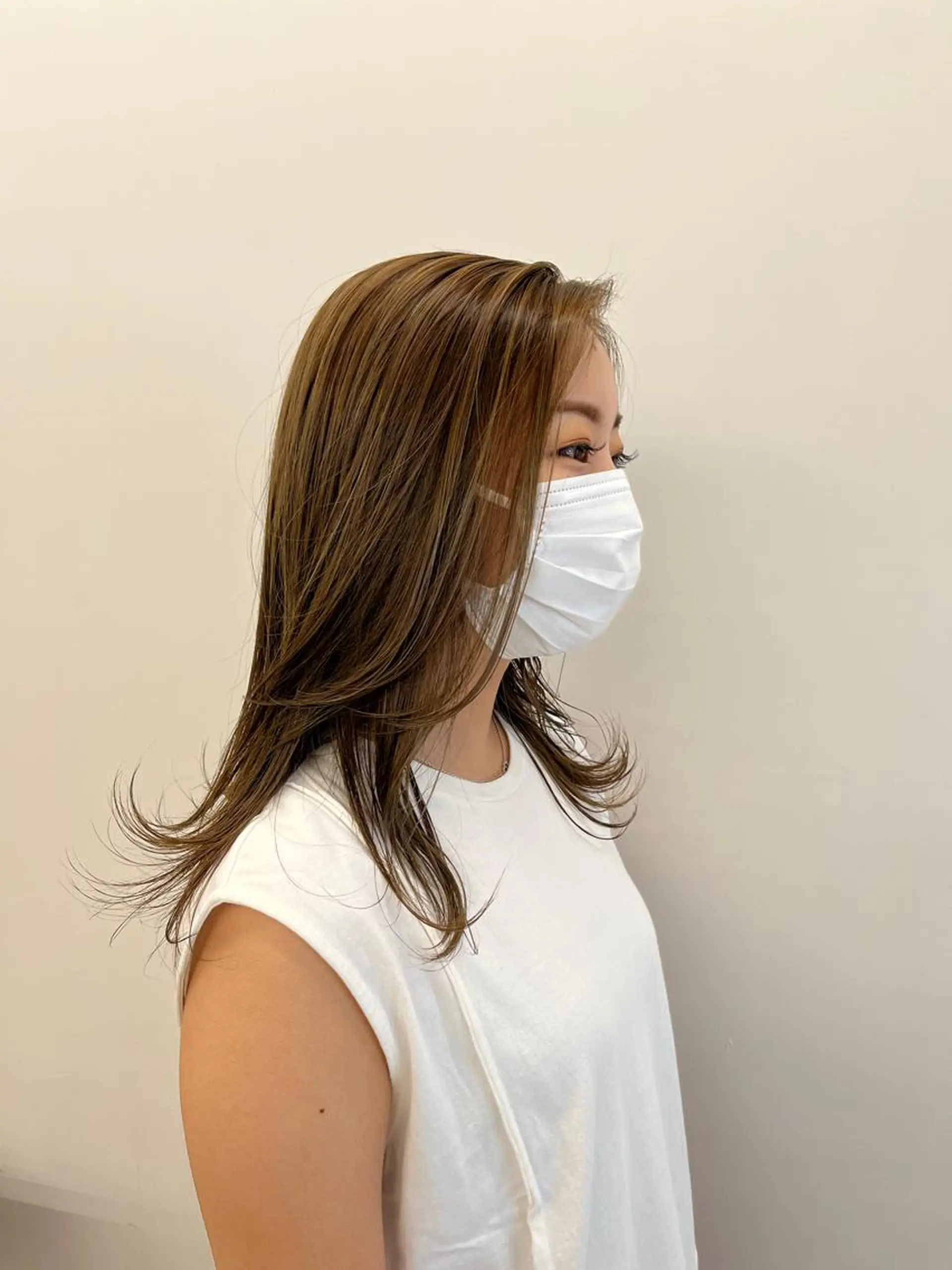 セミロング カラー 韓国好き🇰🇷 美容師MIKUのヘアスタイル