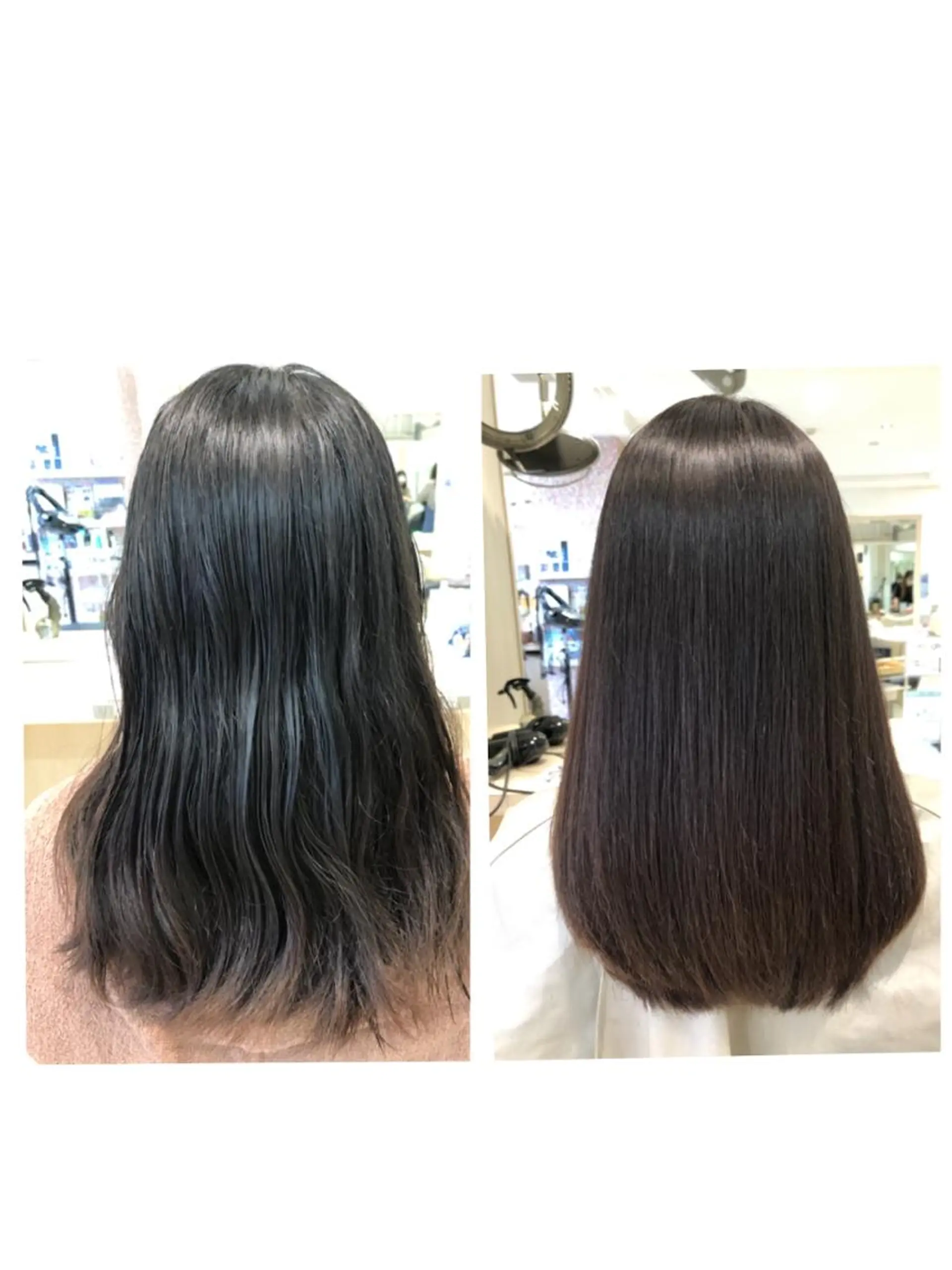 ロング カット 縮毛矯正 カジサ ケイコのヘアスタイル