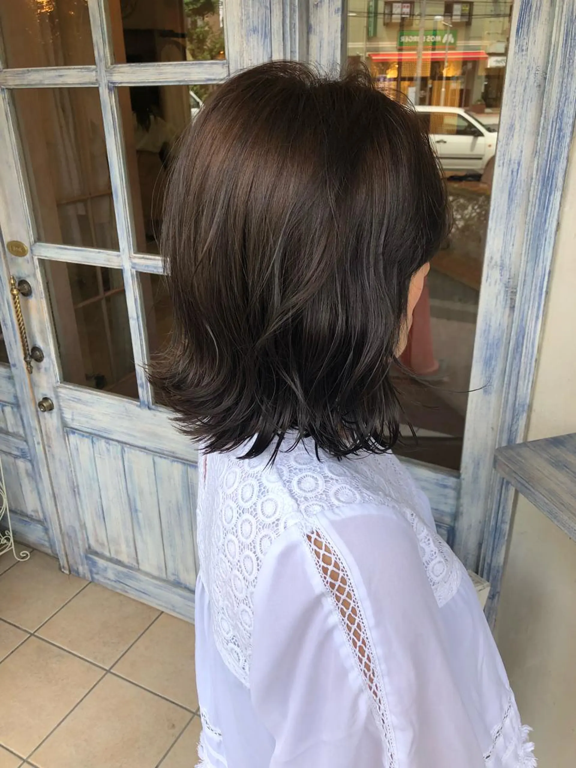 ショート 切りっぱなしボブ ボブ 外国人風カラー レイヤーカット✂︎池 袋個室サロンkumaのヘアスタイル