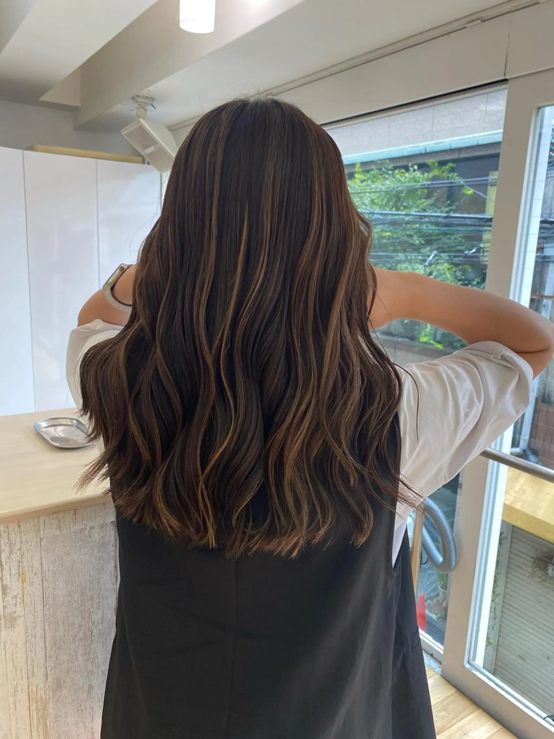 セミロング カラー ヘアアレンジ 久米 治仁のヘアスタイル