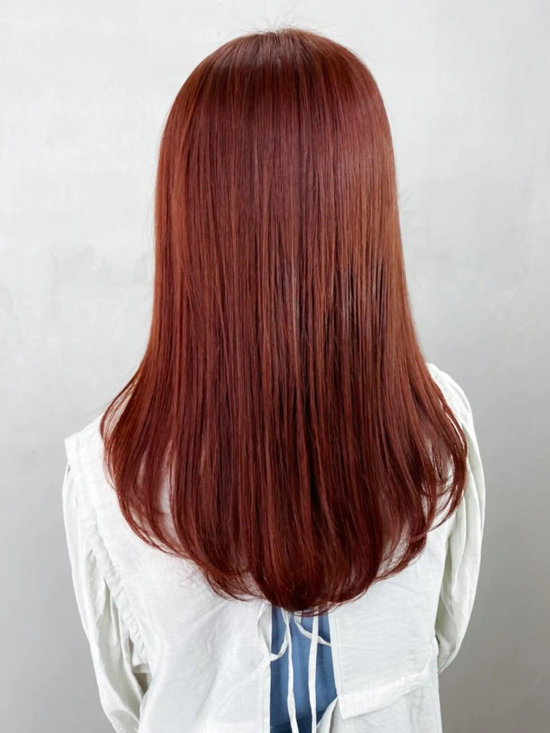 セミロング カラー パーマ ヘアアレンジ カシス オレンジ ITbyALBUM 中野店のヘアスタイル