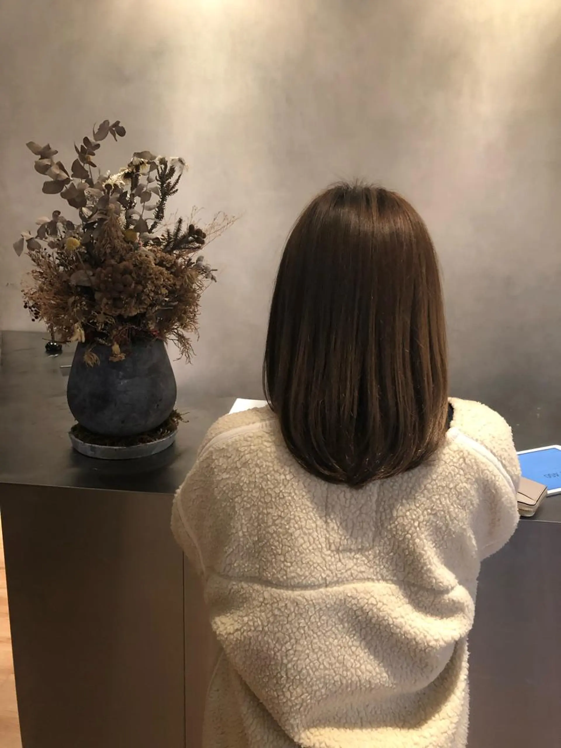 セミロング カラー 艶カラー×似合わせ カットshihomiのヘアスタイル