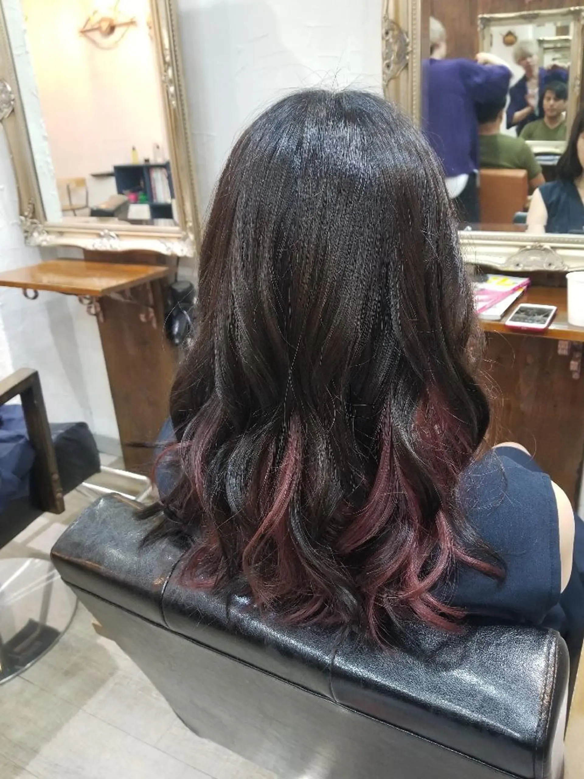 セミロング カラー ヘアカラー bathair 持田侑祐のヘアスタイル