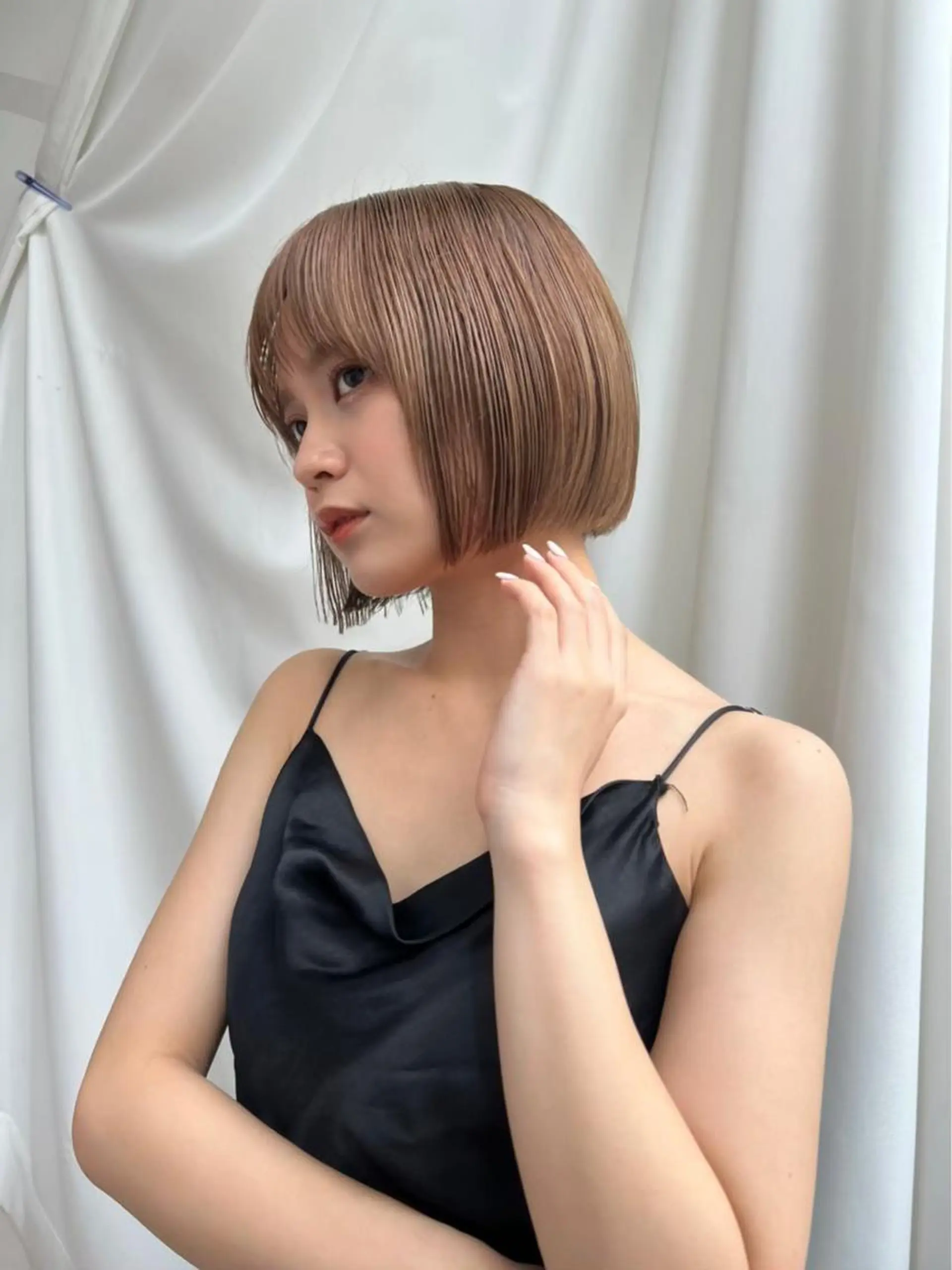 ショート カラー ベージュカラー 透明感カラー グレージュ ボブ カット ヘアカラー トリートメント レイヤー専門家 ダブルカラー修のヘアスタイル