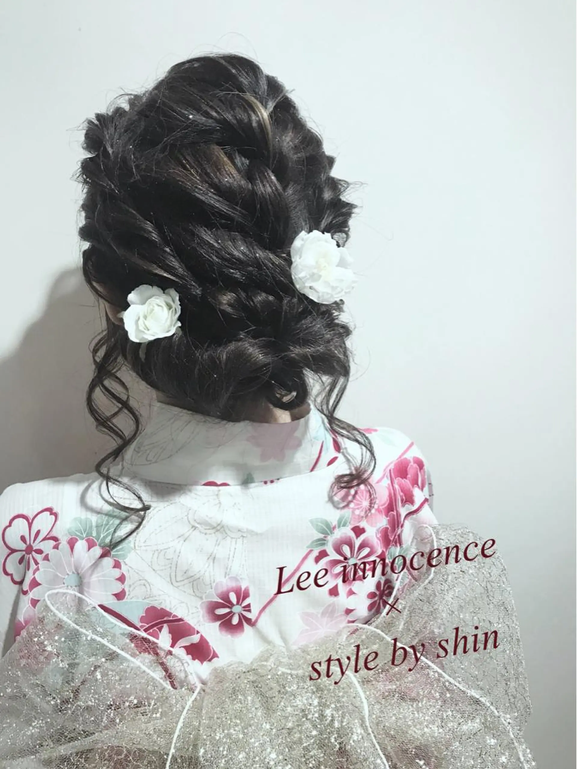 ミディアム カラー ヘアアレンジ 浴衣 ヘアセット カラー/髪質改善スペ シャリスト宮本　伸一のヘアスタイル