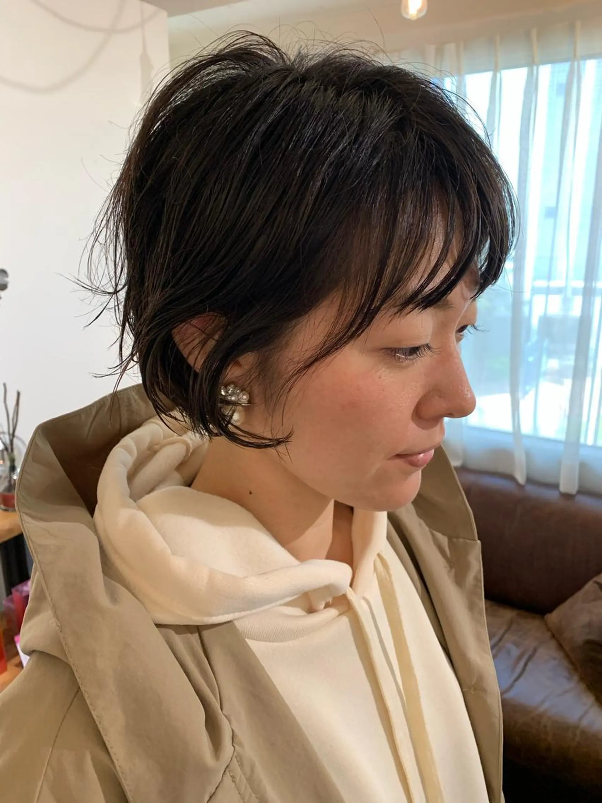 ショート パーマ 安村 美奈のヘアスタイル