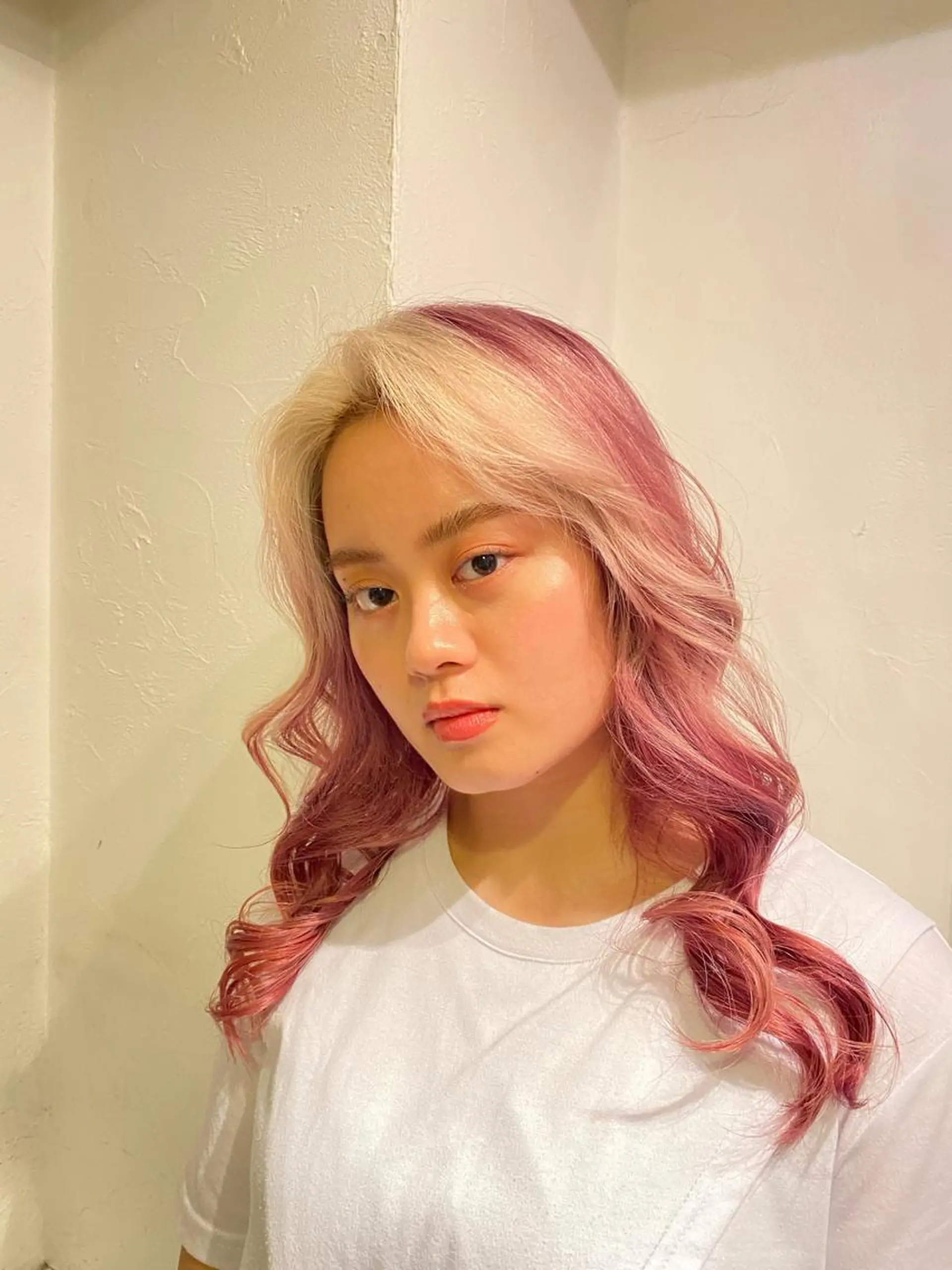 ロング カラー ヘアアレンジ ミストバング  フェイスフレーミング 💖原宿APREA 💖yuka💖のヘアスタイル