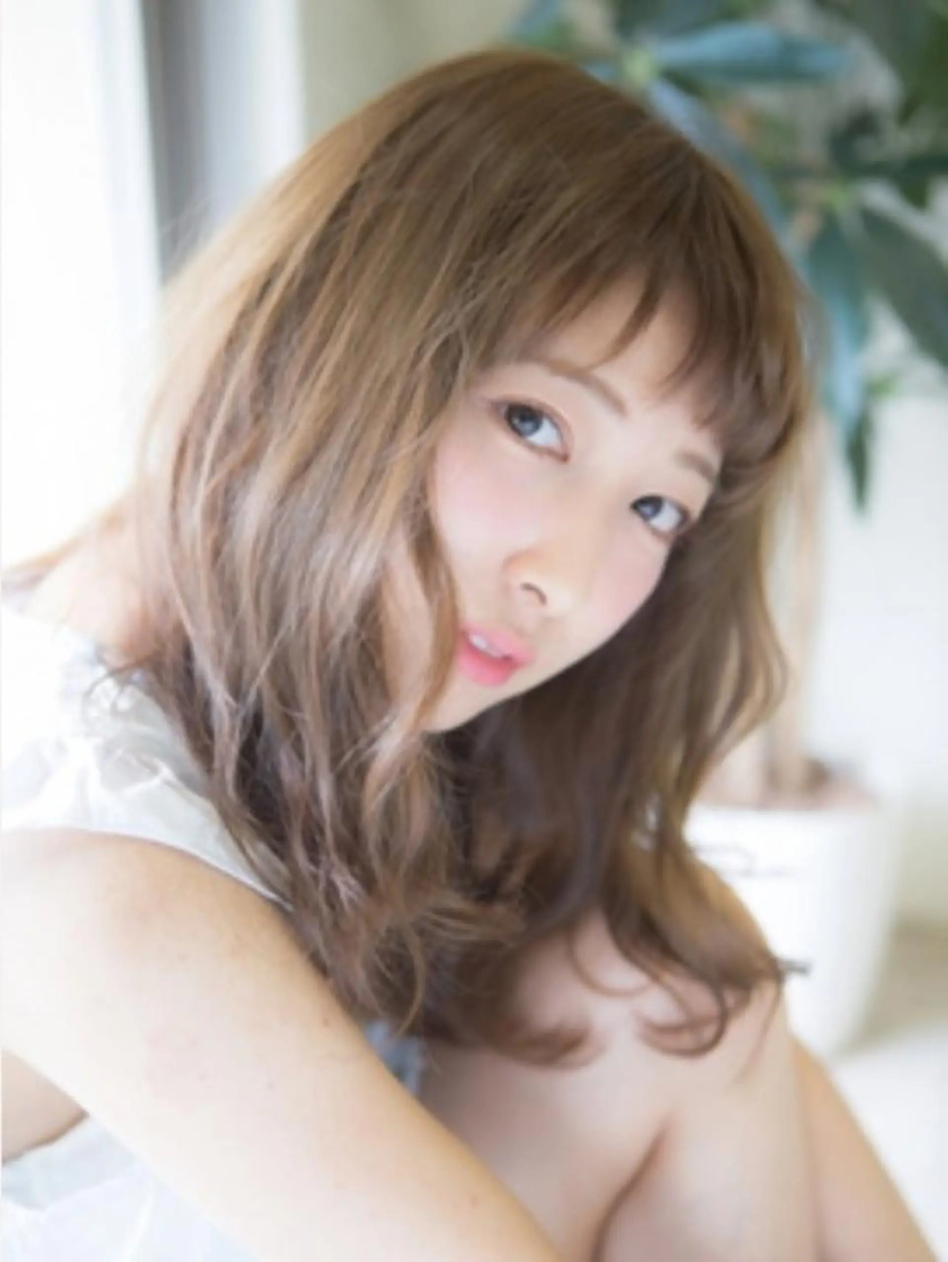 セミロング カラー グレージュ HAIR COLOR  CAFE神戸元町店のヘアスタイル