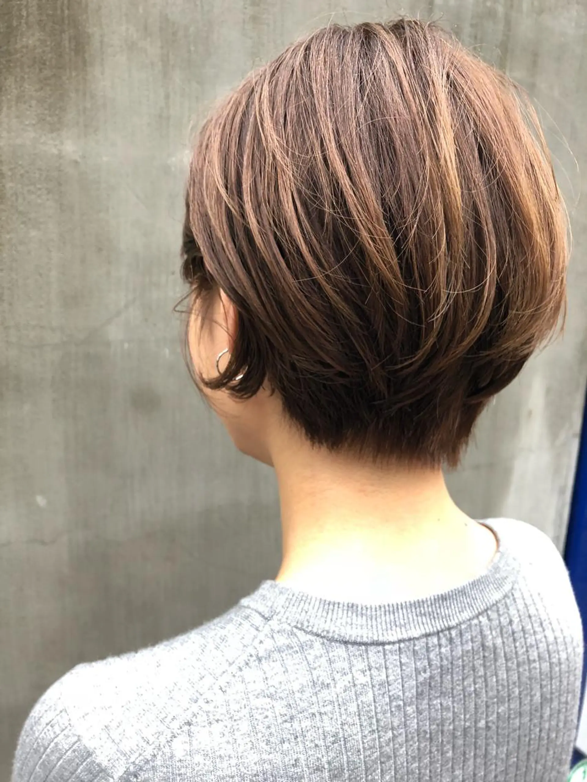 ショート カラー ショートボブ ベージュカラー ブリーチ 透明感カラー ハイライトカラー 千葉 郁也のヘアスタイル