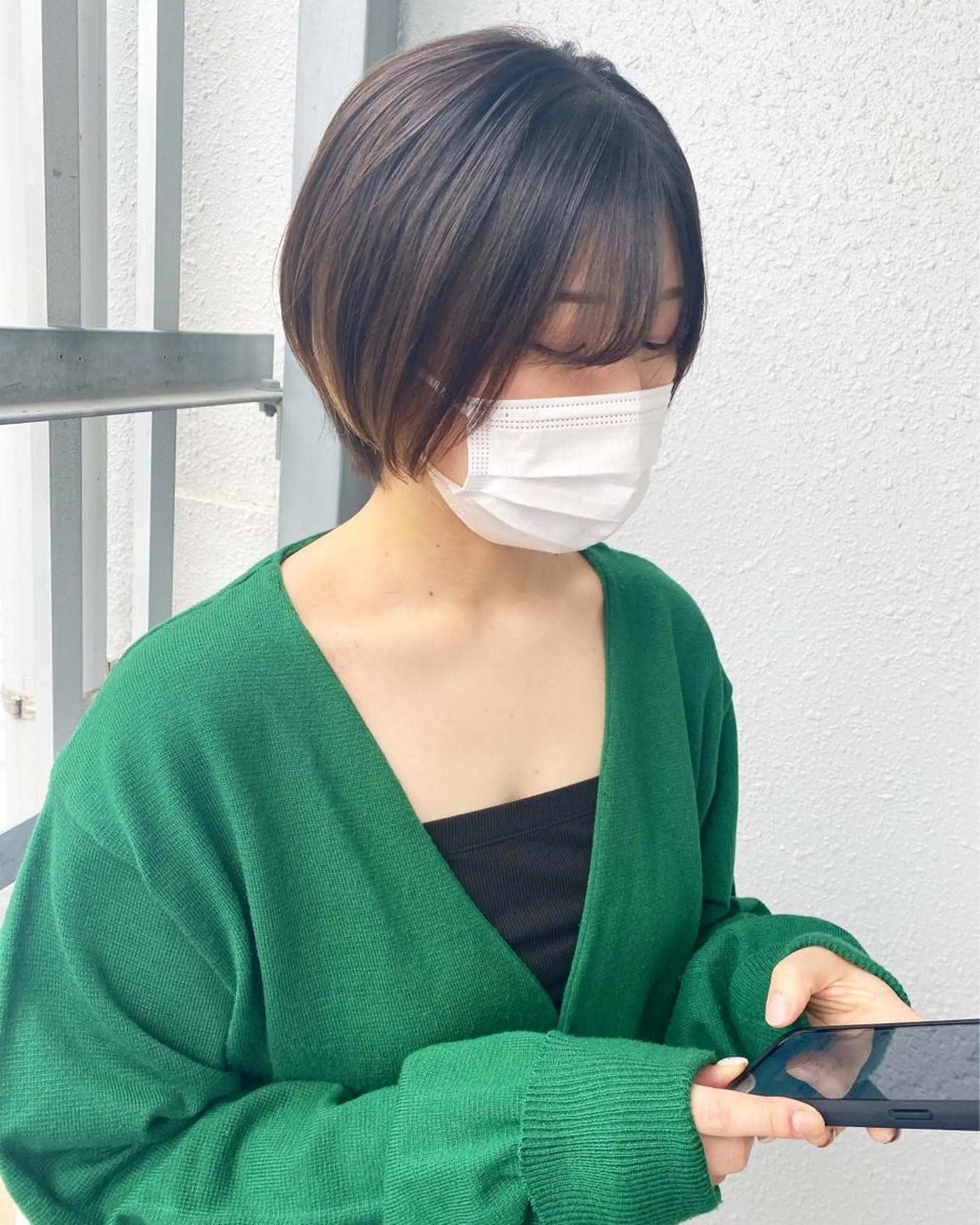 ショート パーマ カット 縮毛矯正 トリートメント 後藤紗英/髪質改善 /オリーブベージュのヘアスタイル