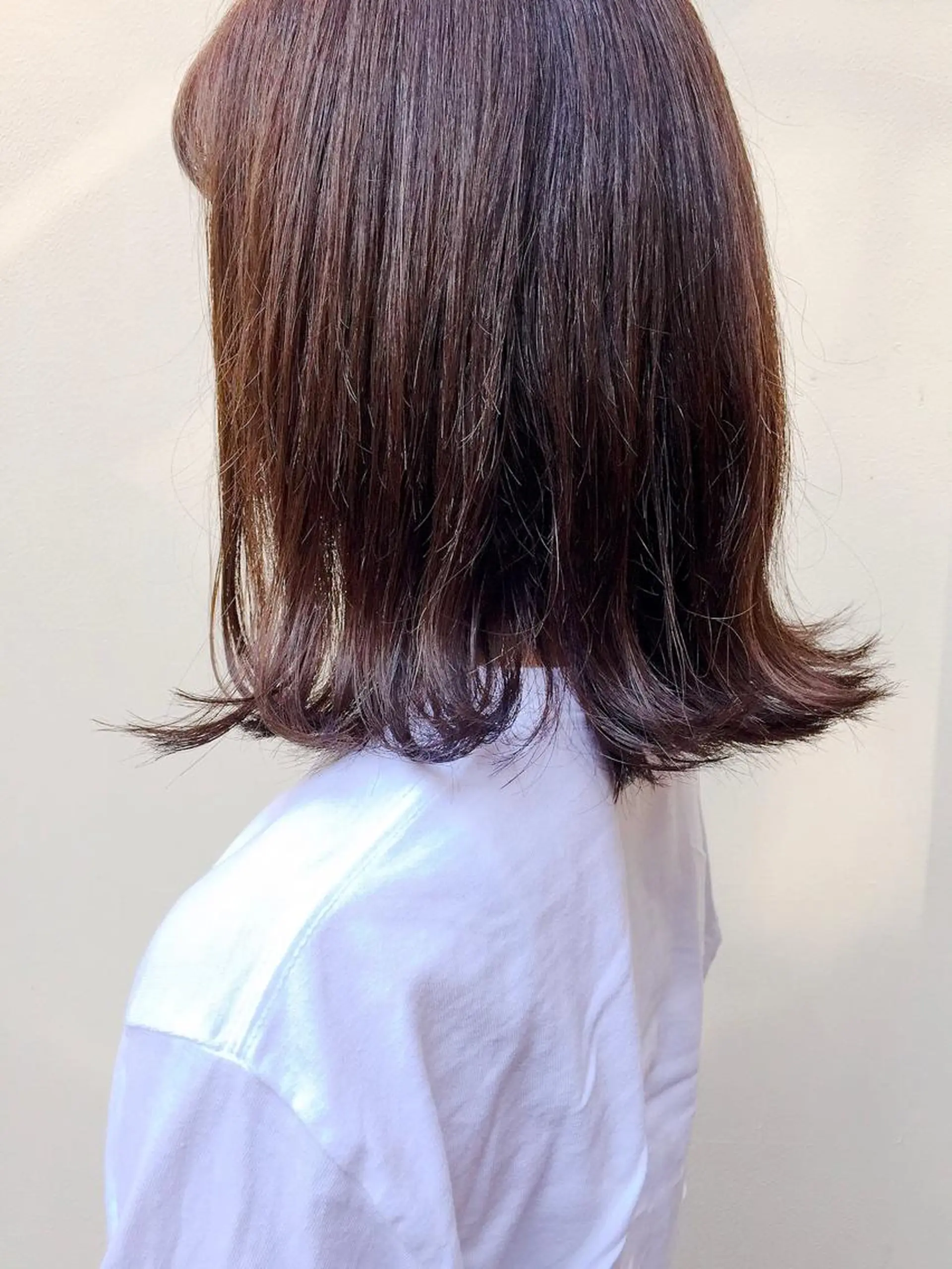 ミディアム カラー アッシュ アッシュブラウン ブラウンカラー 高浜 夕海のヘアスタイル