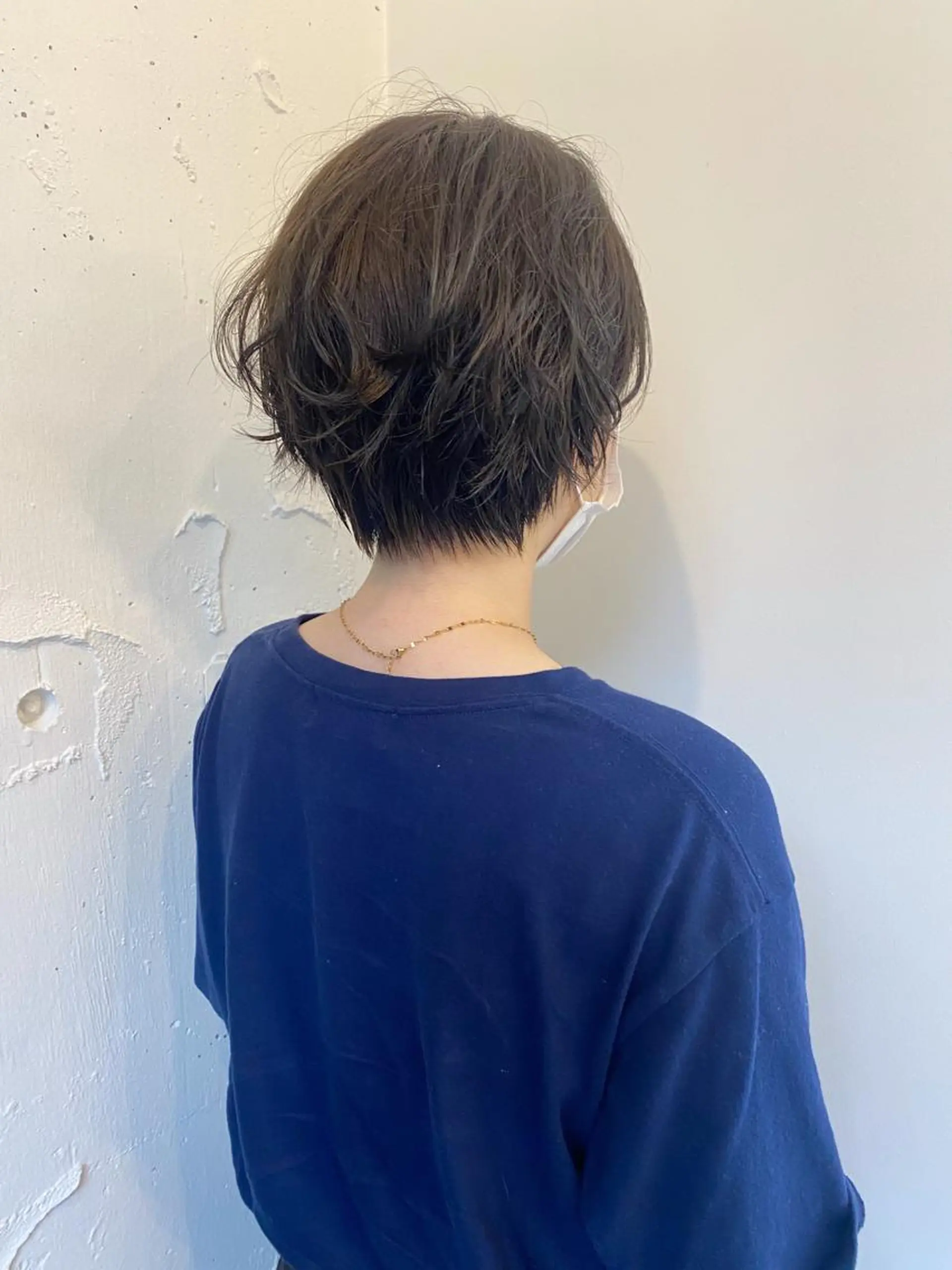 ショート カラー パーマ ショートボブ ボブ ショートヘア ニュアンスパーマ 大石 沙季のヘアスタイル