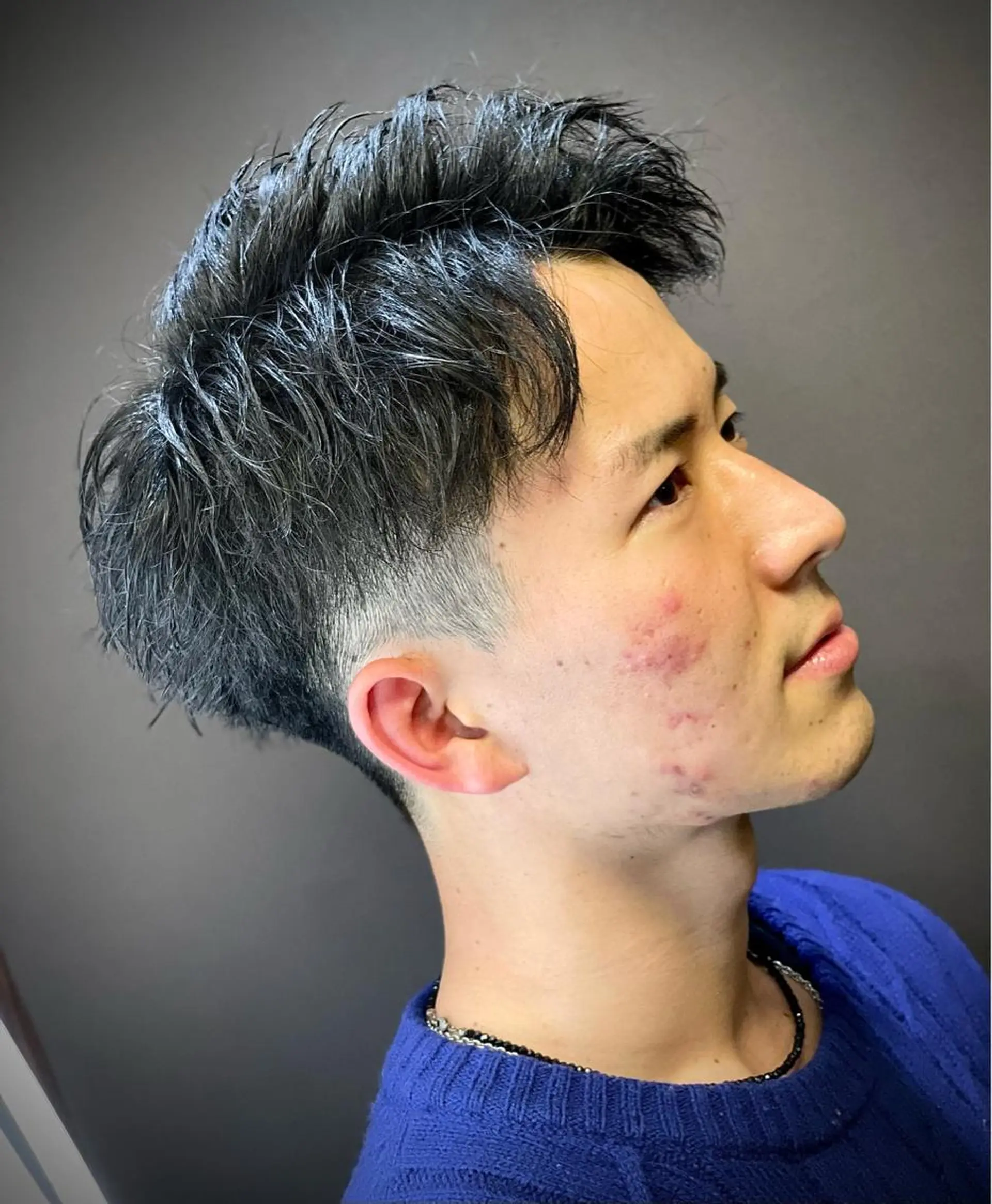 ショート パーマ メンズ 浅見 天翔のヘアスタイル