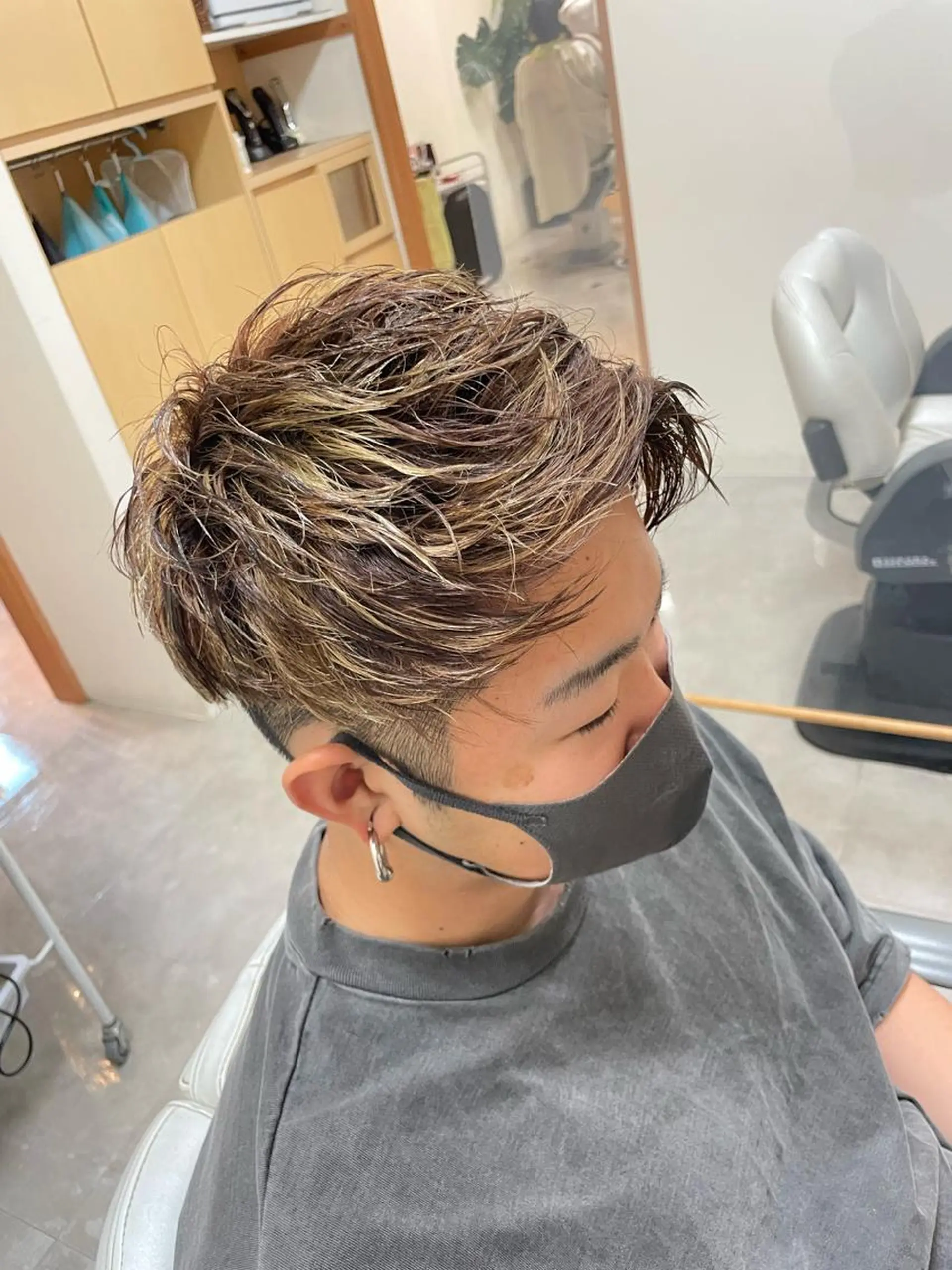 ショート メンズ Ren 韓国風のヘアスタイル