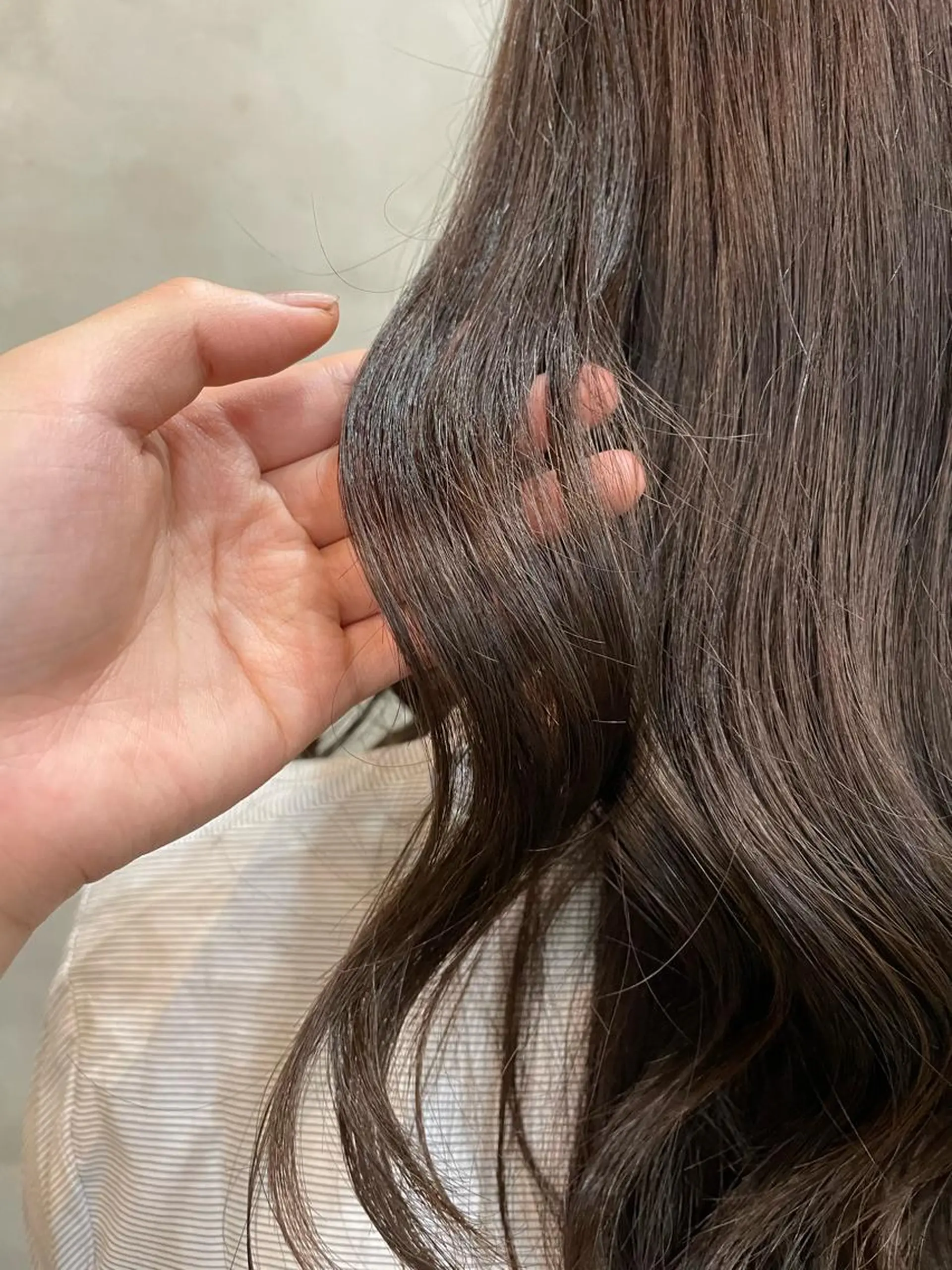 セミロング カラー ヘアアレンジ ブラウンカラー ヘアカラー トリートメント 【ピンク/韓国ヘア/ ヘアセット】亜海のヘアスタイル