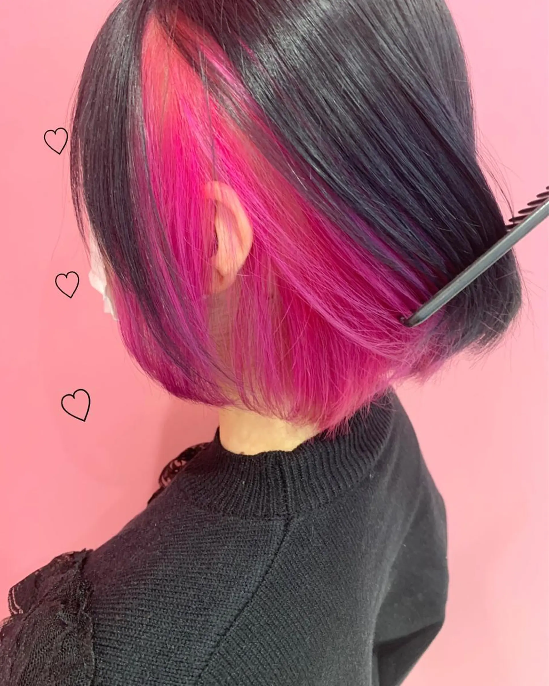 ショート カラー インナーカラー ピンクカラー 新宿駅近♡個室 ♡関口三都季🌜のヘアスタイル