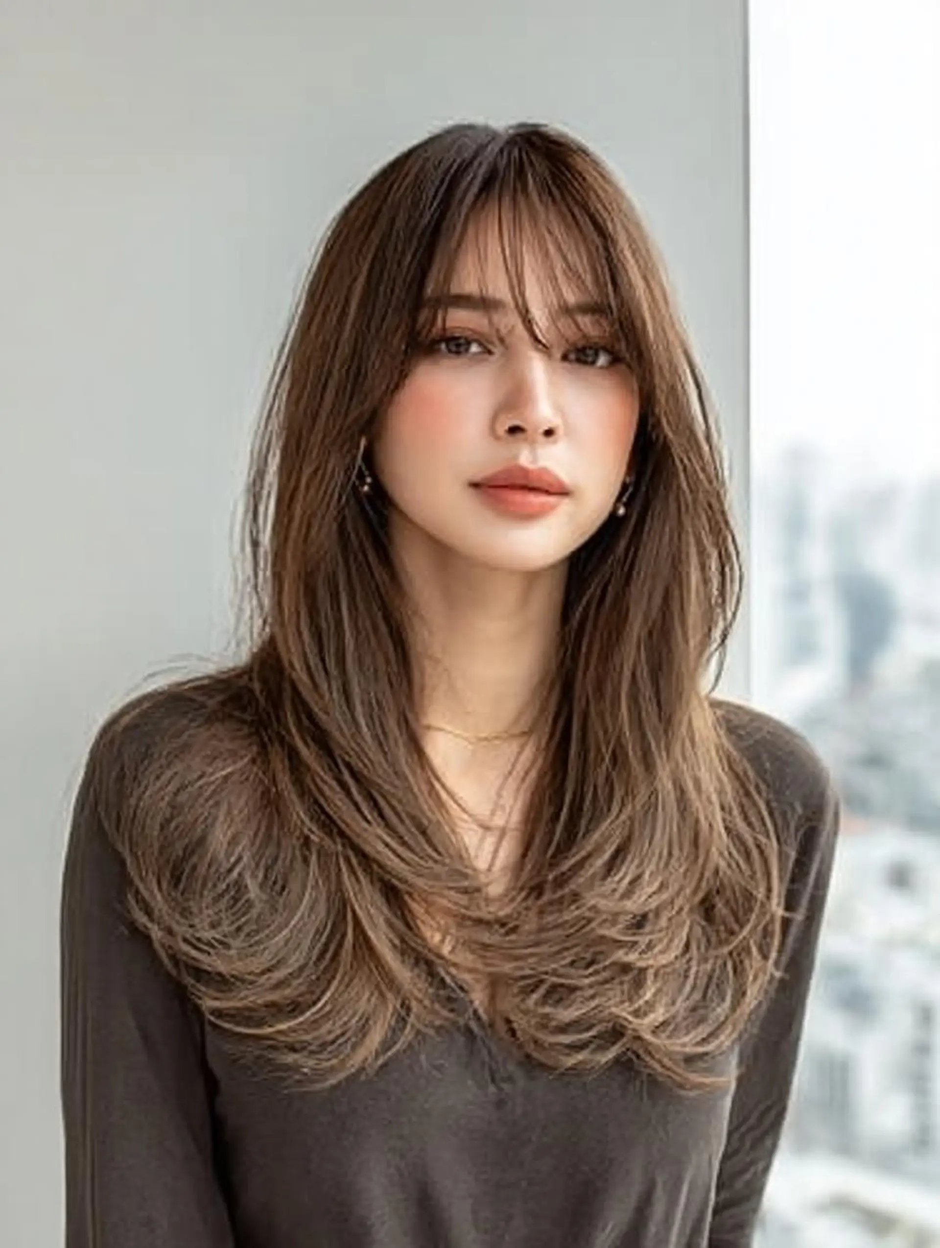 セミロング ハッシュカット 髪質改善 レイヤーカット 縮毛矯正 トリートメント カット ヘアカラー トリートメント 生艶髪＆レイヤー🔔 渋谷お薦めNo.1✨のヘアスタイル