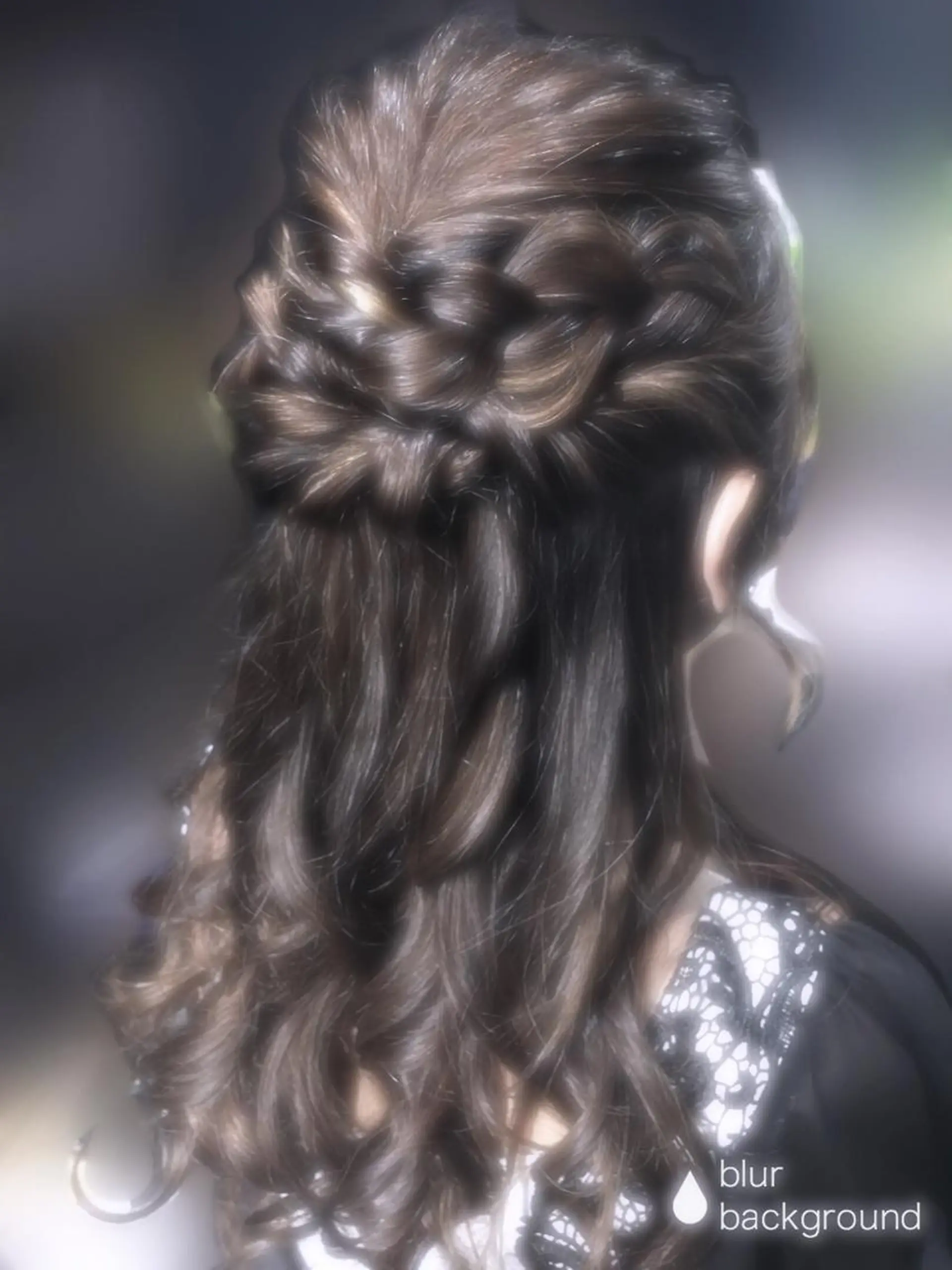 ロング ヘアアレンジ ハーフアップ 結婚式・ブライダル しー ちゃんのヘアスタイル