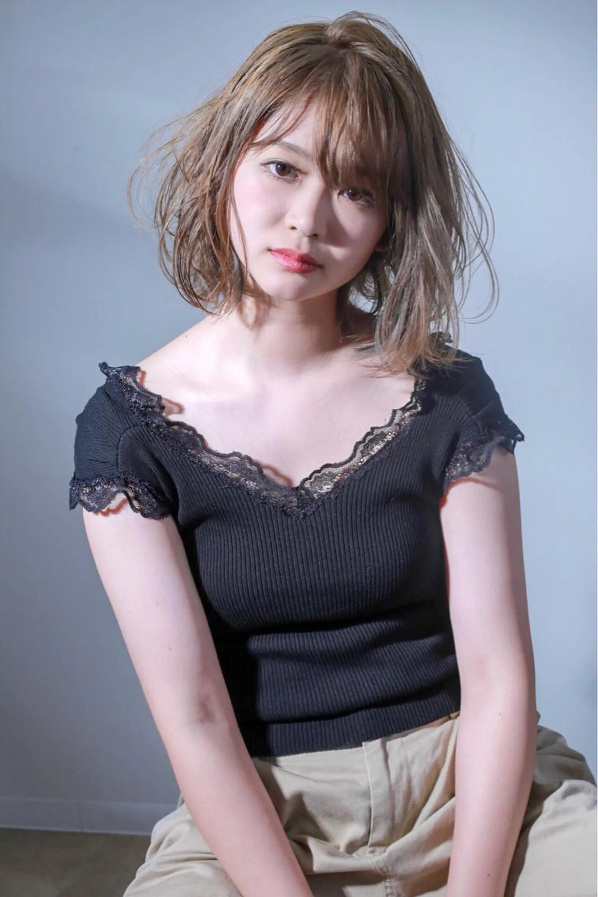 ミディアム カラー 伊藤 裕貴のヘアスタイル