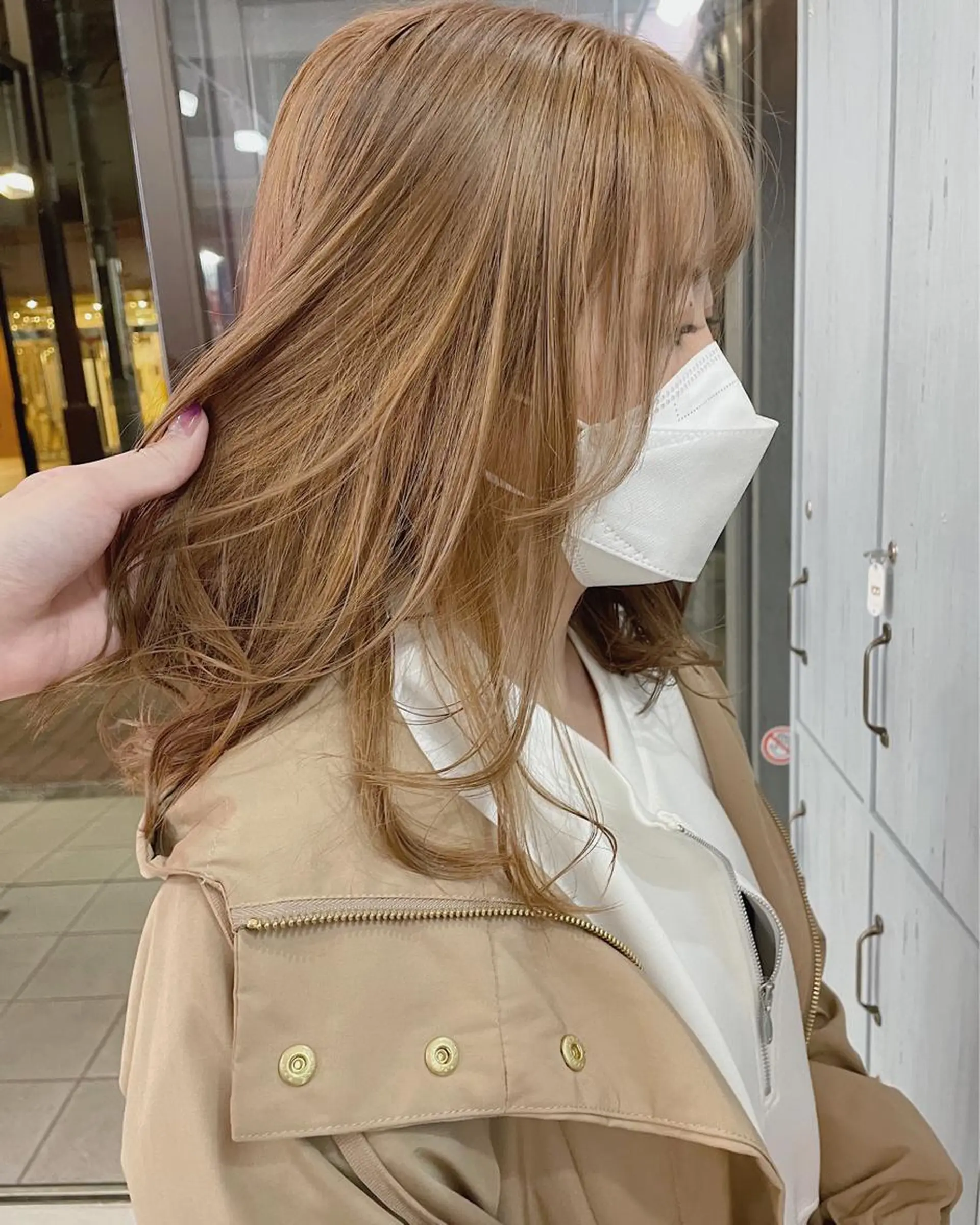 セミロング ❄️💛エクステ ブリーチ❄️yukiのヘアスタイル