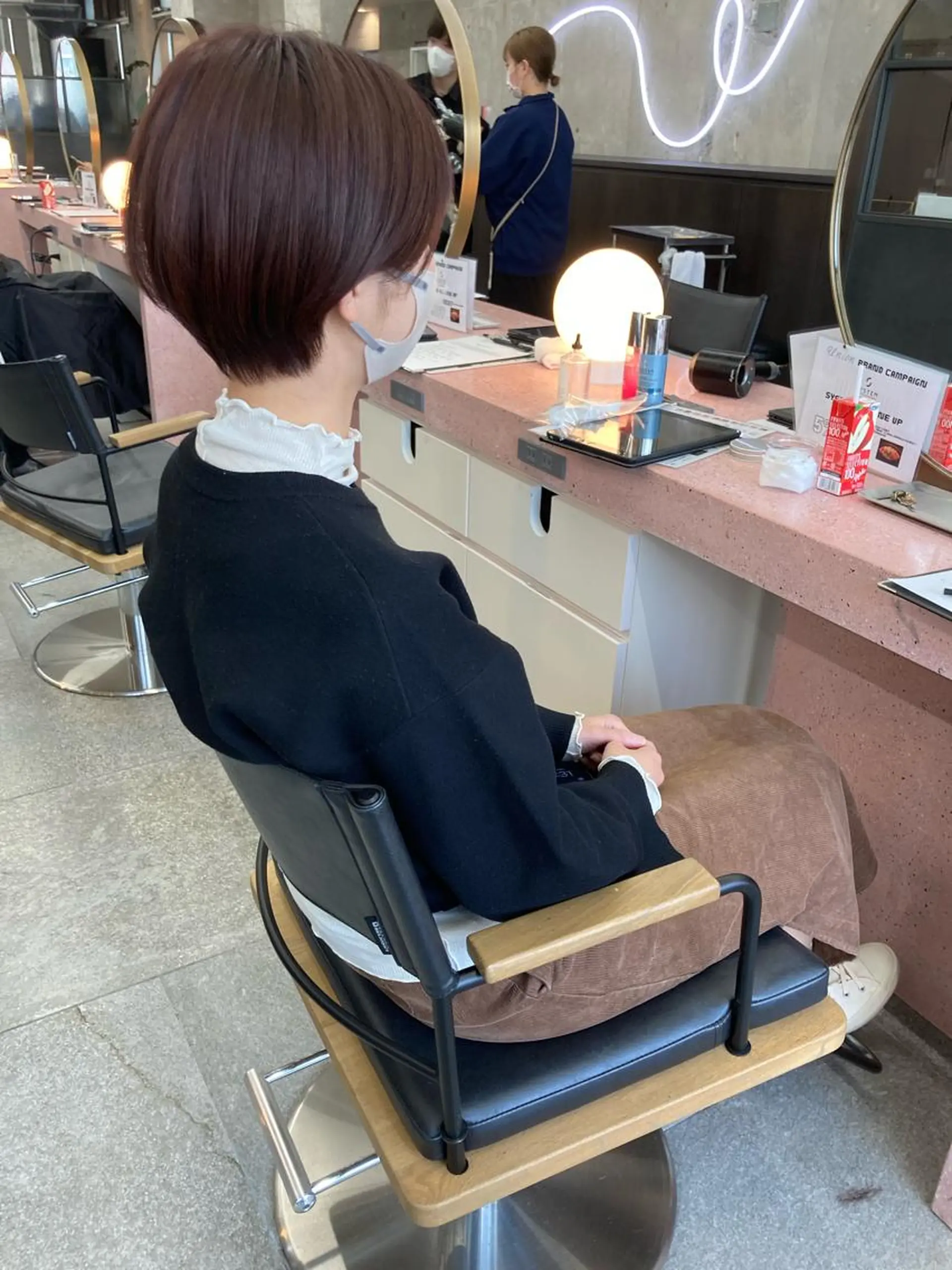 ショート カラー ピンクカラー ショートヘア カット 縮毛矯正 小木曽智美 /ボブ/ショートのヘアスタイル