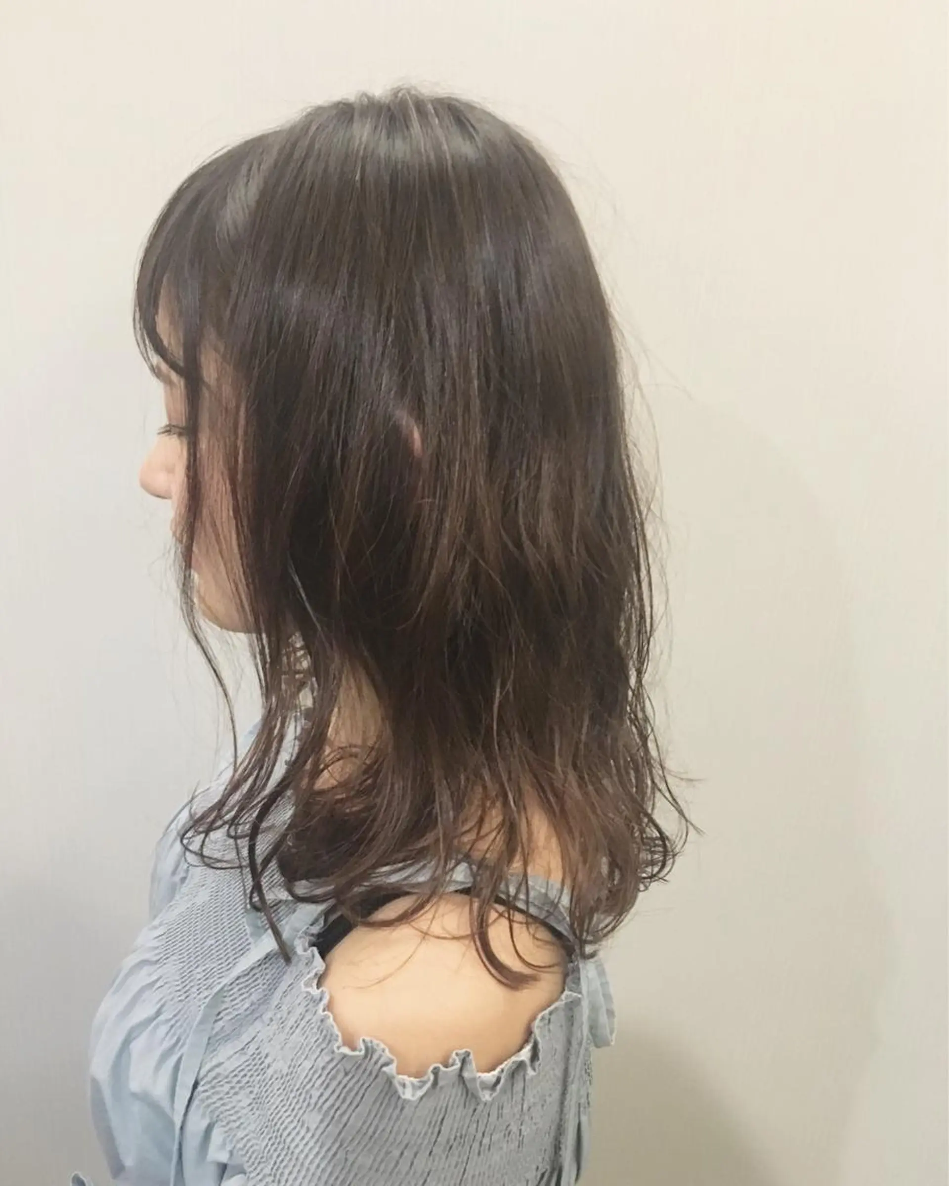 セミロング パーマ セミロングパーマ いわさき ゆずほのヘアスタイル