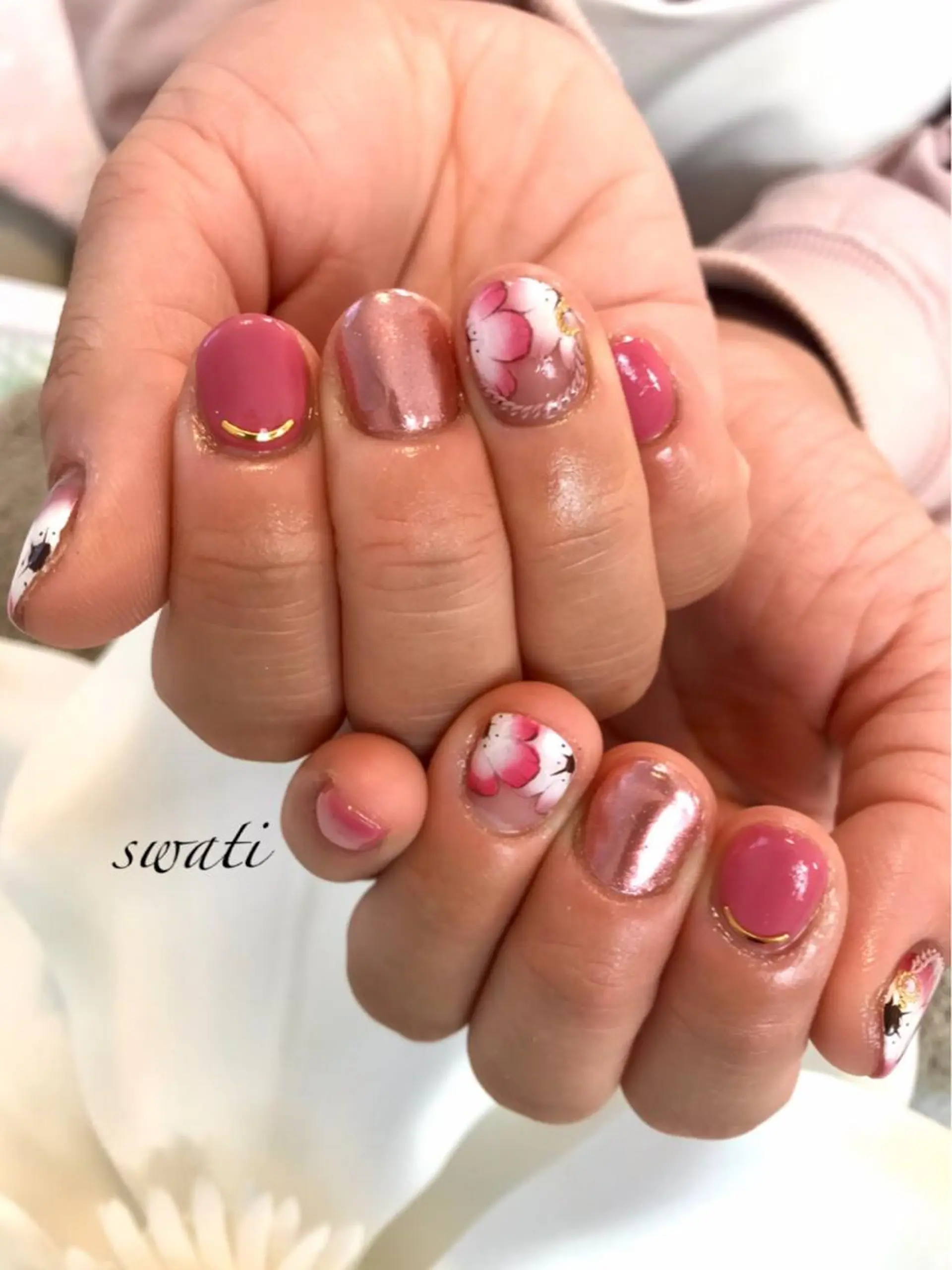 ネイル アートネイル フレンチネイル オフィスネイル シンプルネイル 春ネイル yuko （ネイリスト）のネイルデザイン