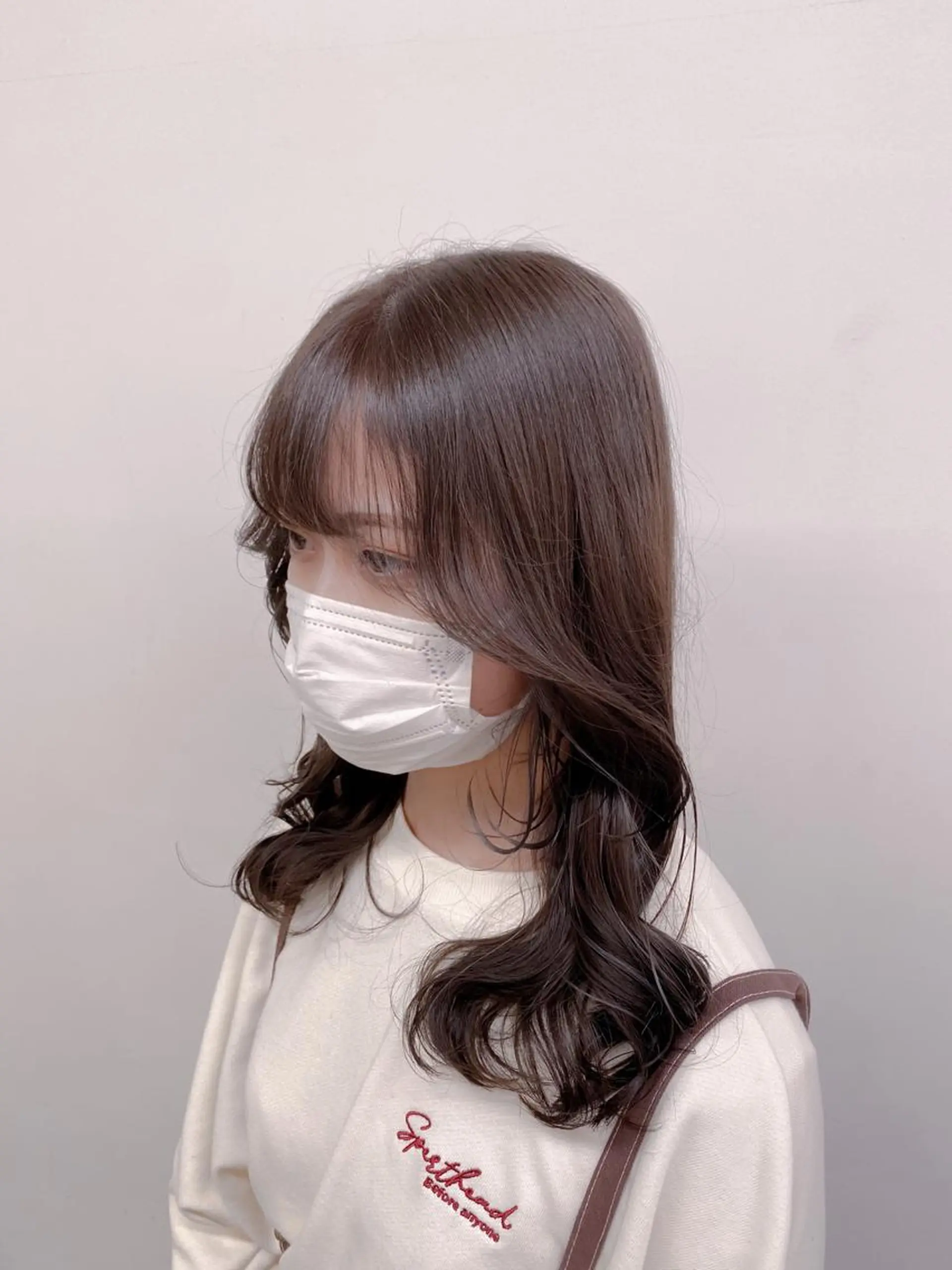 セミロング カラー ヘアアレンジ グレージュ おくれ毛 カット ヘアカラー トリートメント ヘッドスパ ヘアセット 💖韓国ヘアの匠 💖TAKUMI💖のヘアスタイル