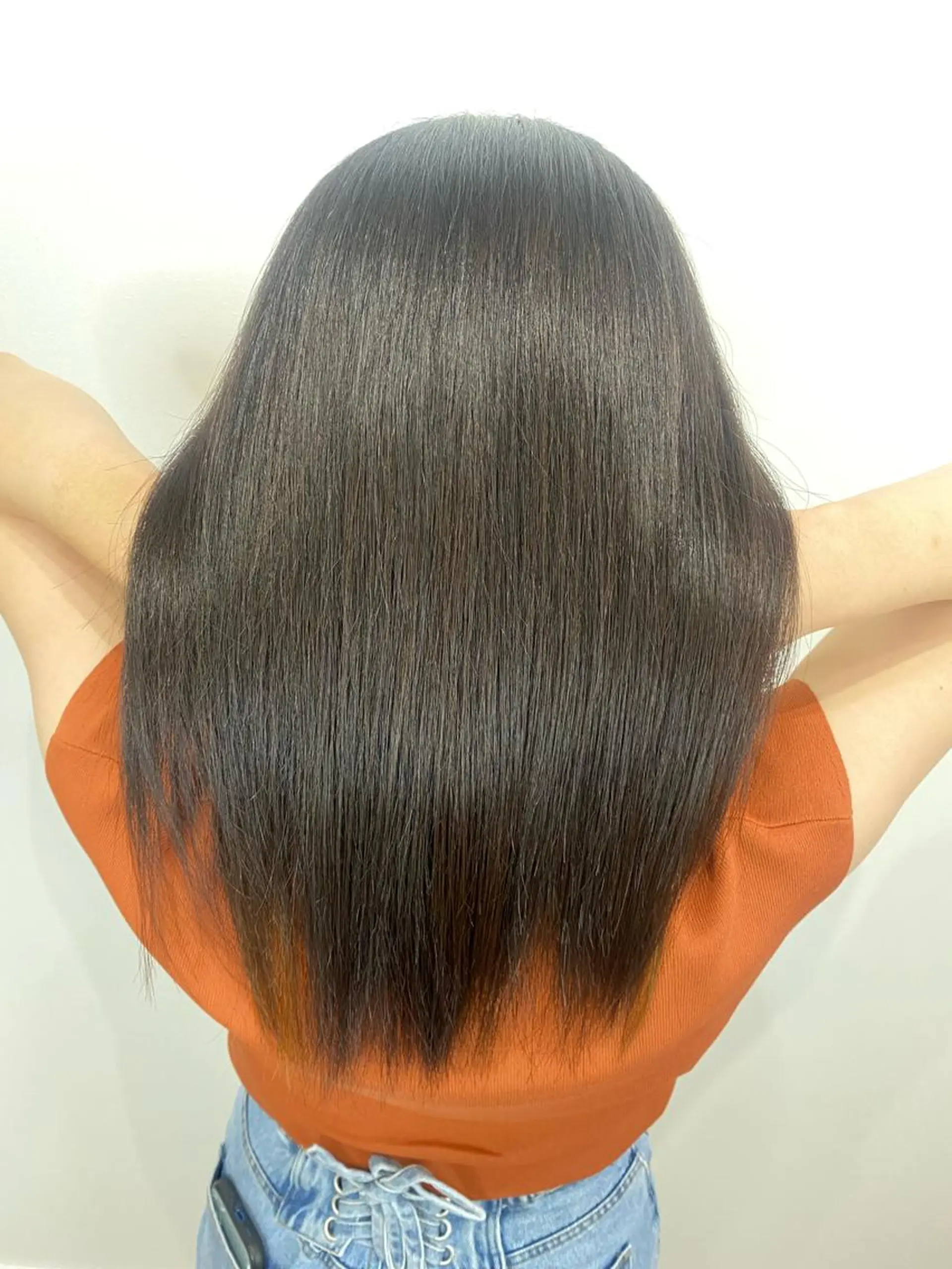 セミロング カット ヘアカラー 縮毛矯正 【乾かすだけで革命】 早矢仕正志のヘアスタイル