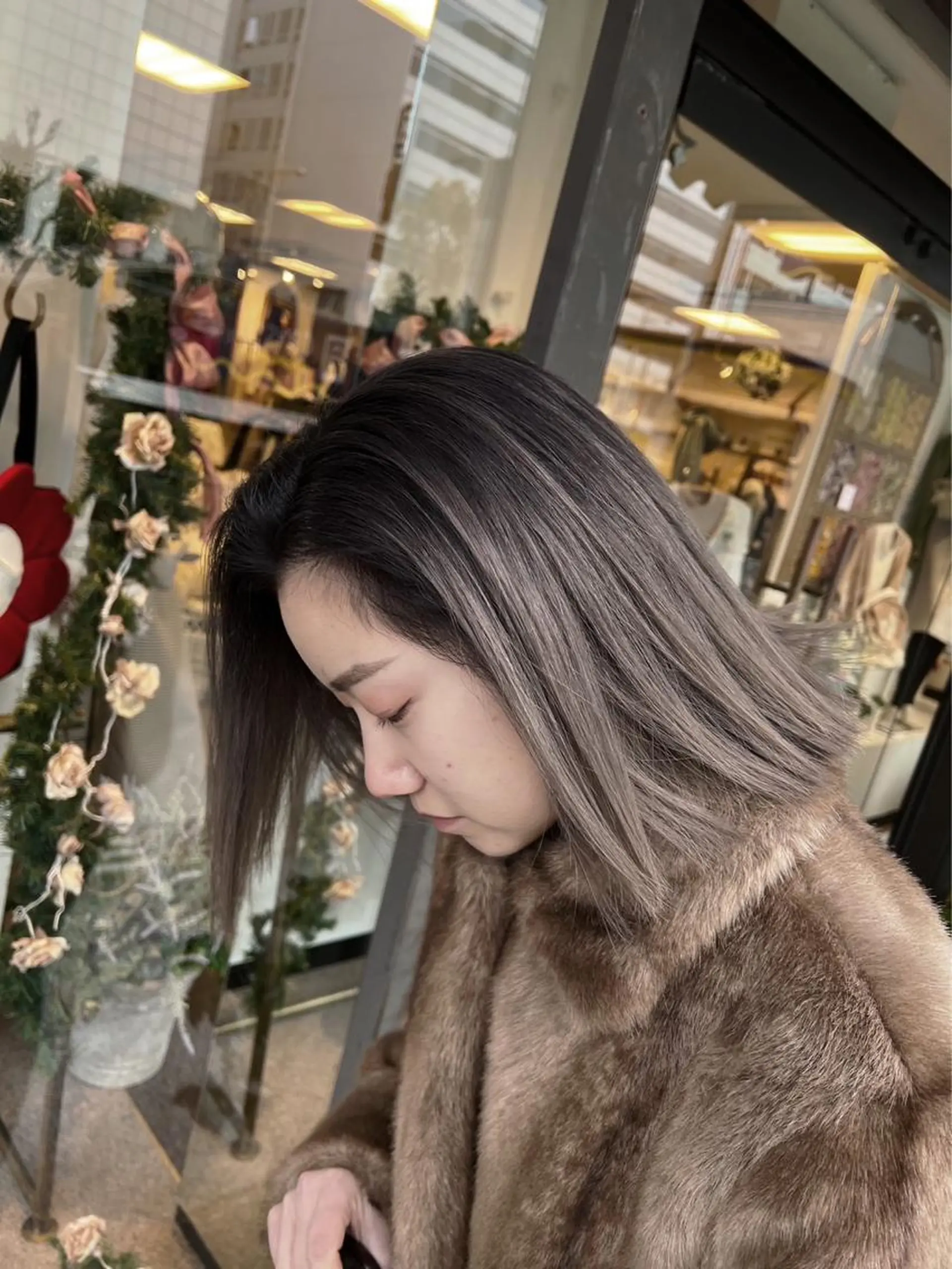 ショート カラー バレイヤージュ グレージュ レイヤーカット ヘアカラー トリートメント ROBIN所属・指名数No.1 /NAOYAのヘアスタイル