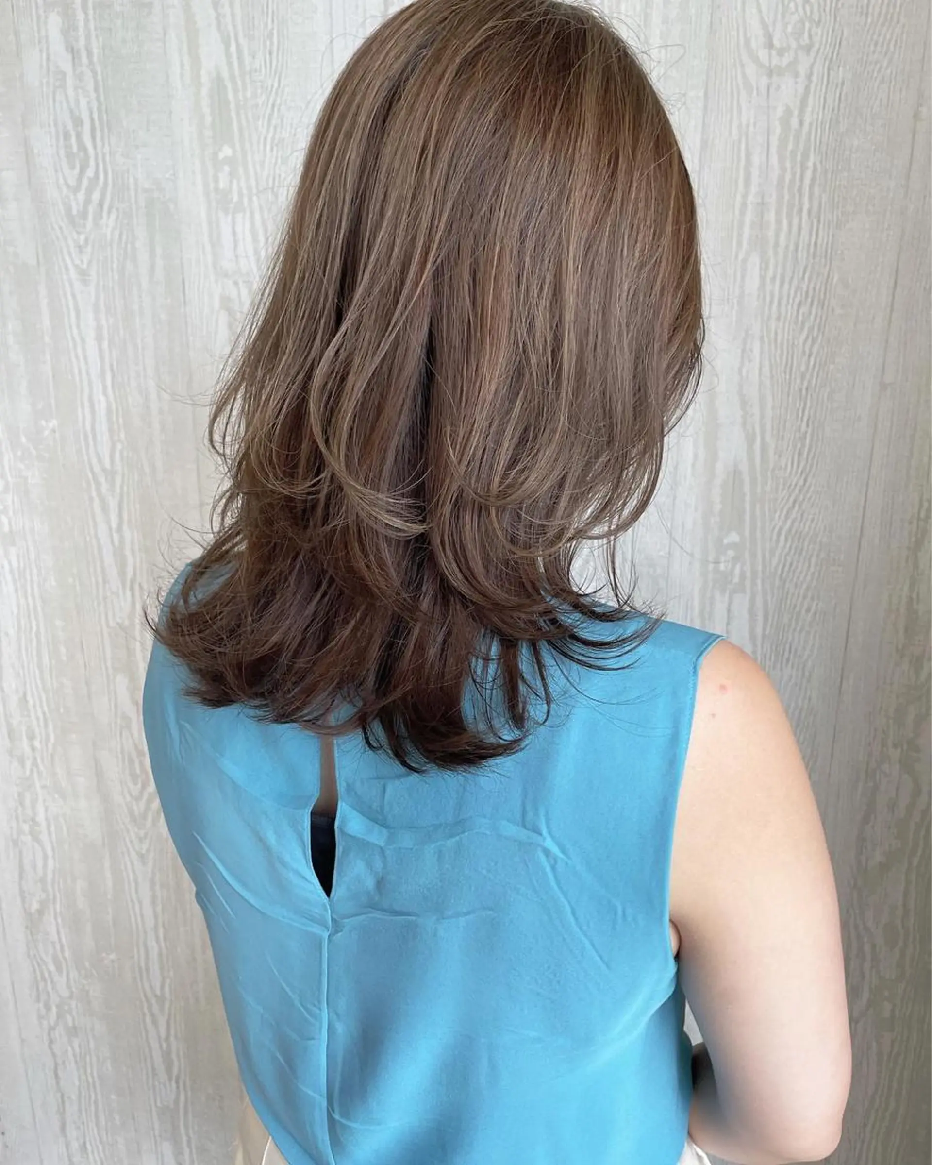 セミロング カラー アッシュ ケアカラー 透明感カラー ハイライトカラー 外国人風カラー ヘアカラー トリートメント 河合秀明/ショート /ボブ/レイヤーのヘアスタイル