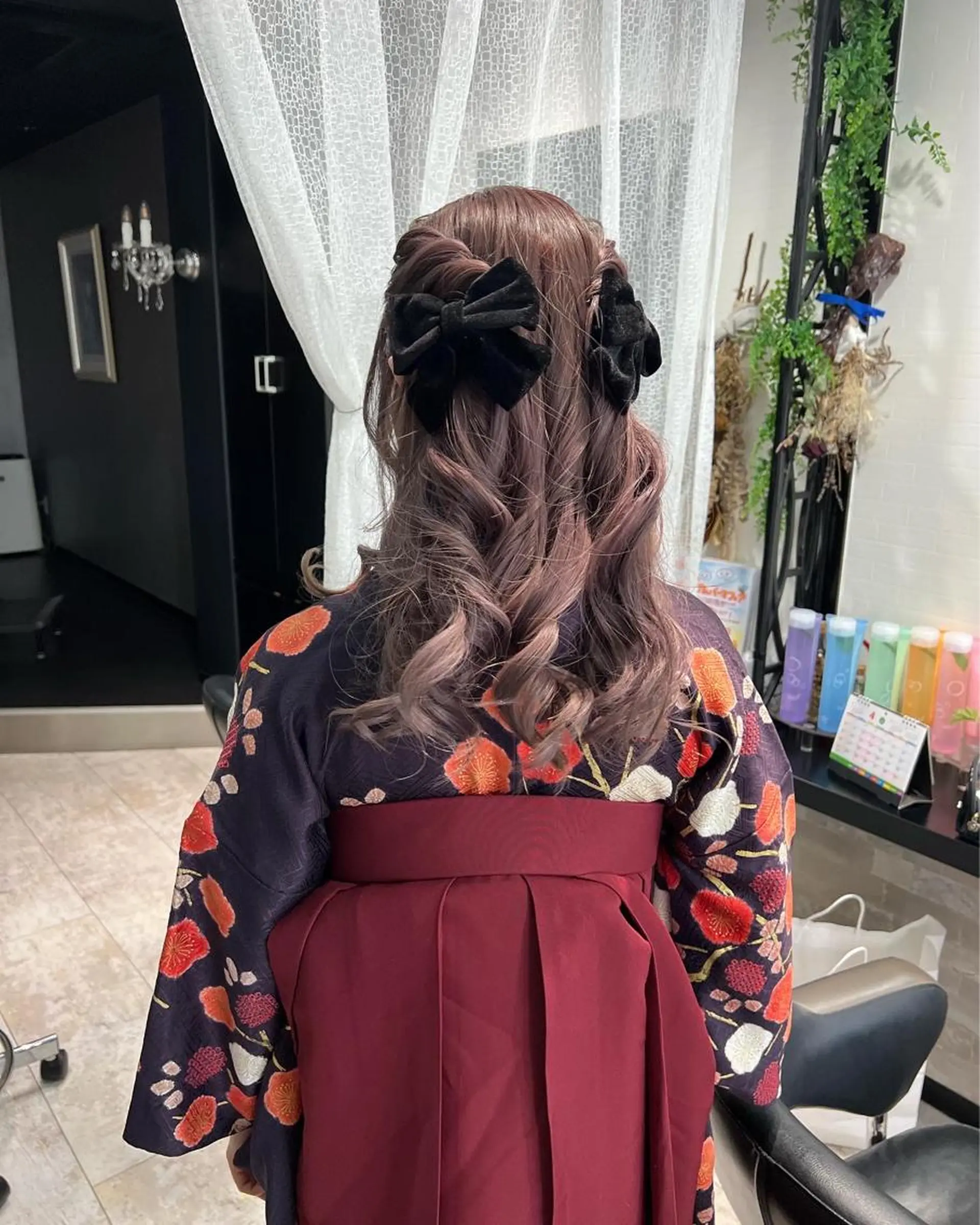 セミロング 卒業式のヘアスタイル ヘアセット 伊藤 栄子のヘアスタイル