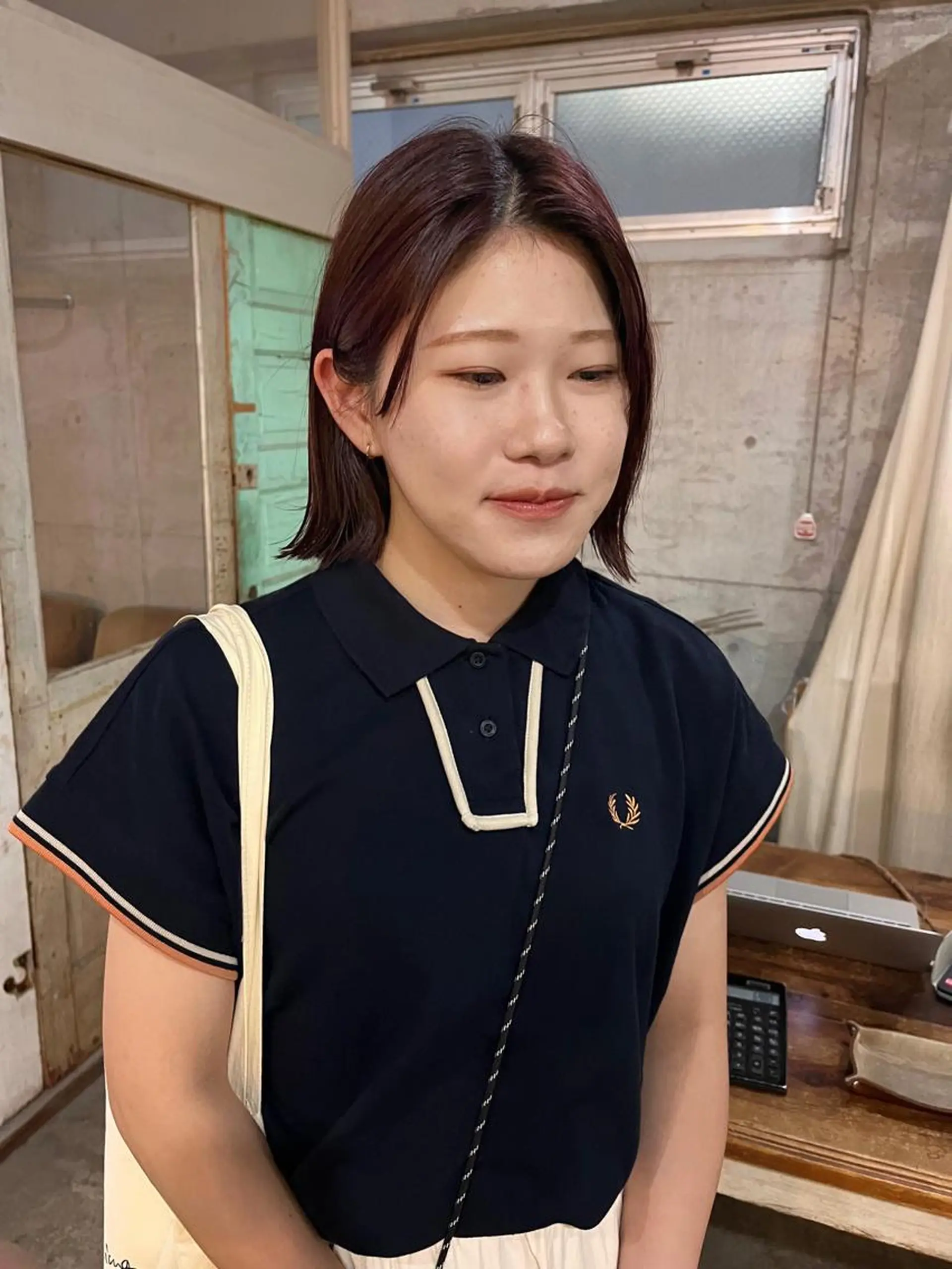 ショート カラー パーマ ヘアアレンジ キッズ デザインパーマ メンズカット 郁美のヘアスタイル