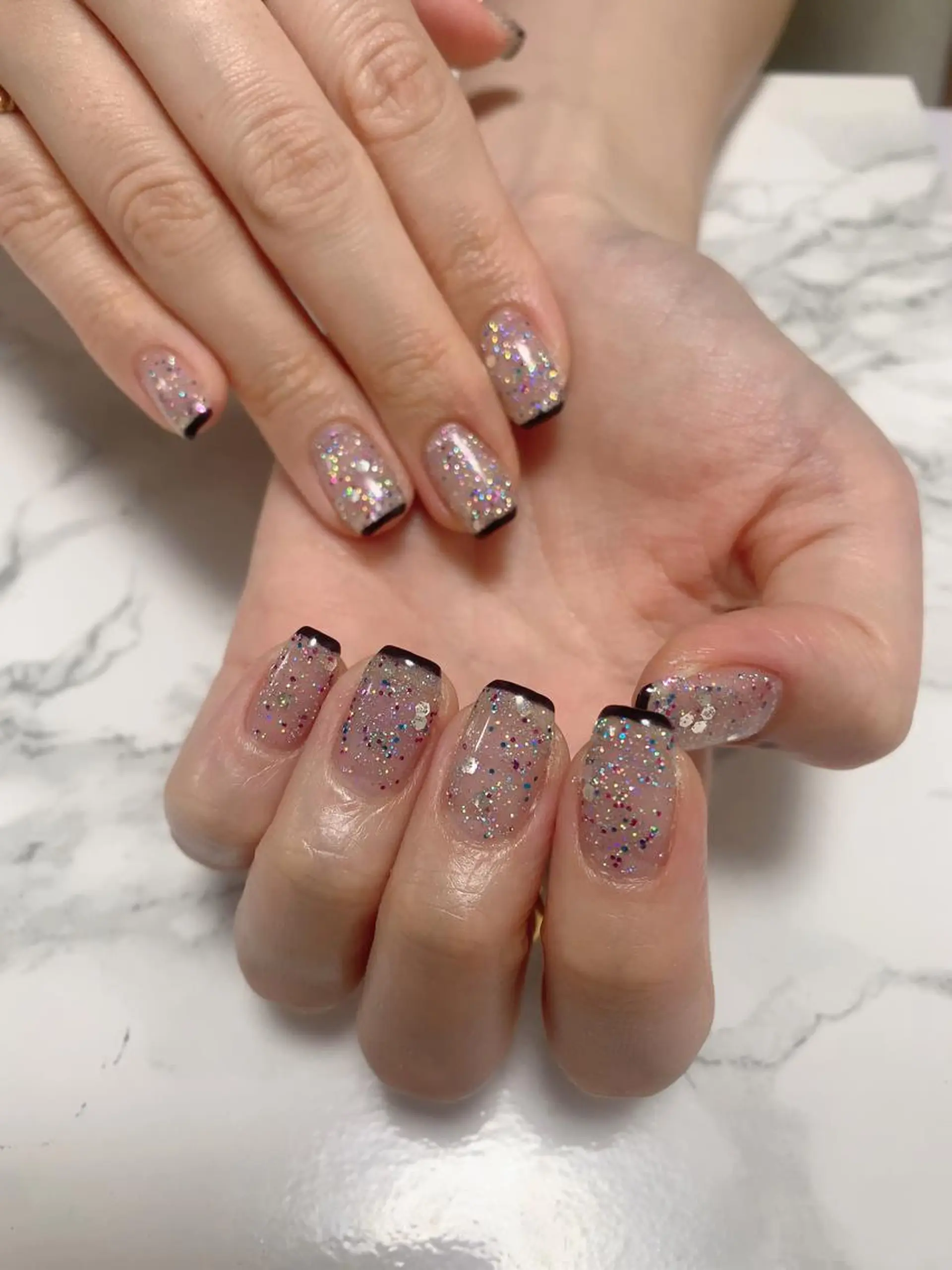 ネイル はな💎ネイル ワンホン、長さ出しのネイルデザイン