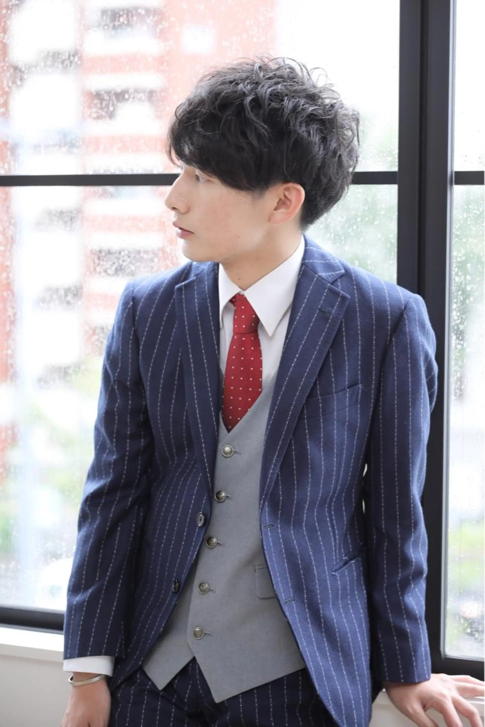 ショート パーマ メンズ カット パーマ 吉岡 昌吾のヘアスタイル