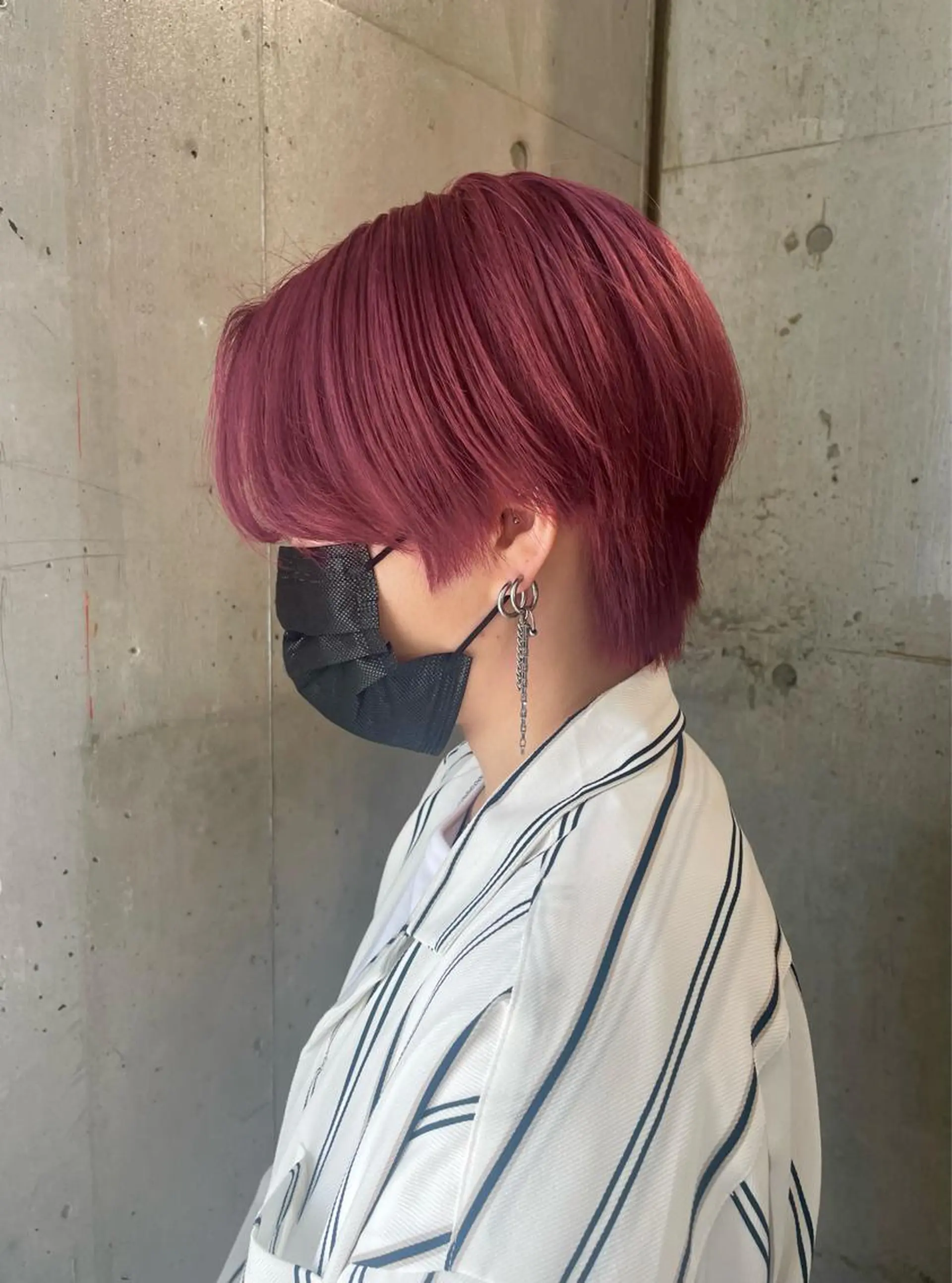 ショート カラー メンズ ピンクカラー ヘアカラー トリートメント SHOTO ハイトー ン/ブロンドカラーのヘアスタイル