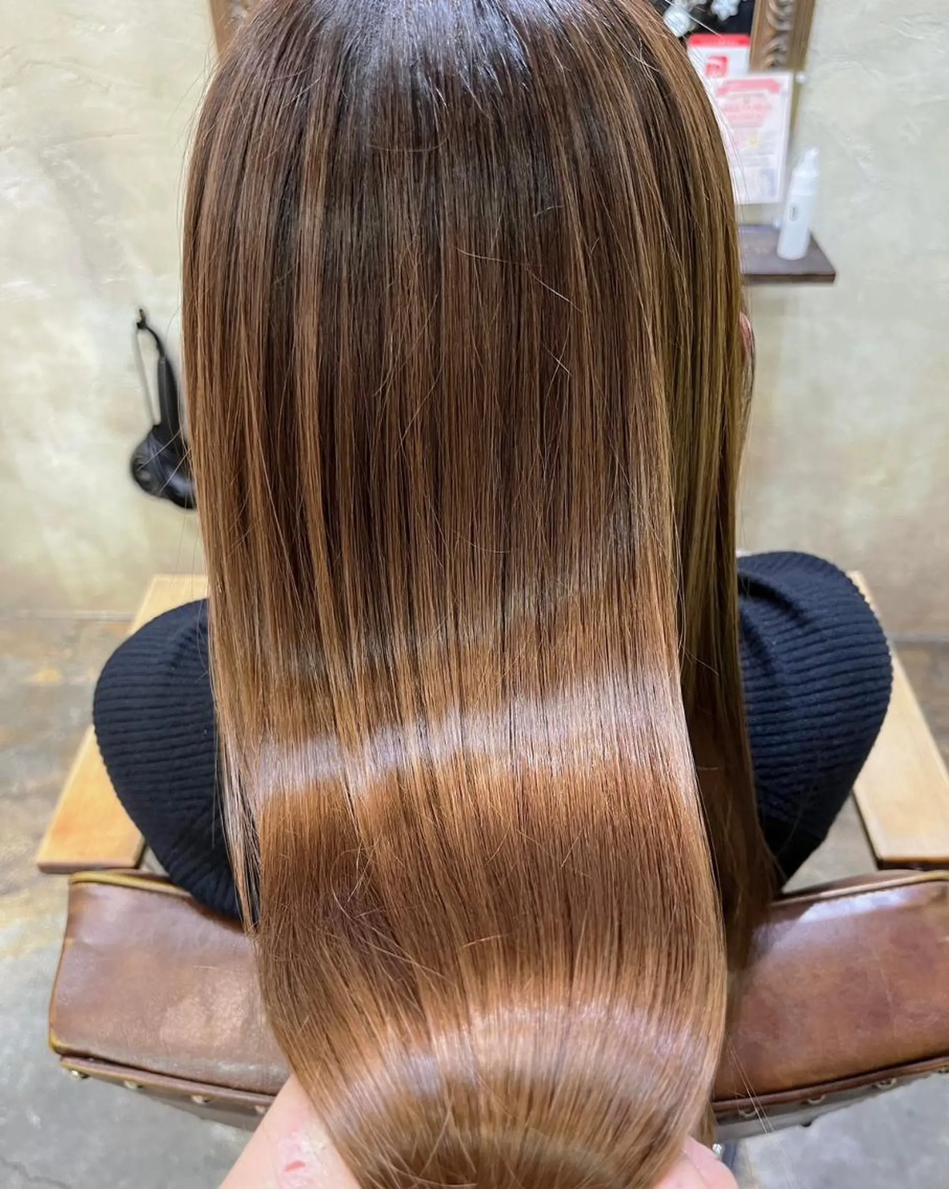 ロング カラー パーマ アディクシーカラー アッシュ バレイヤージュ ミストバング ブリーチ 初めでも安心🌟 newi町田✂のヘアスタイル