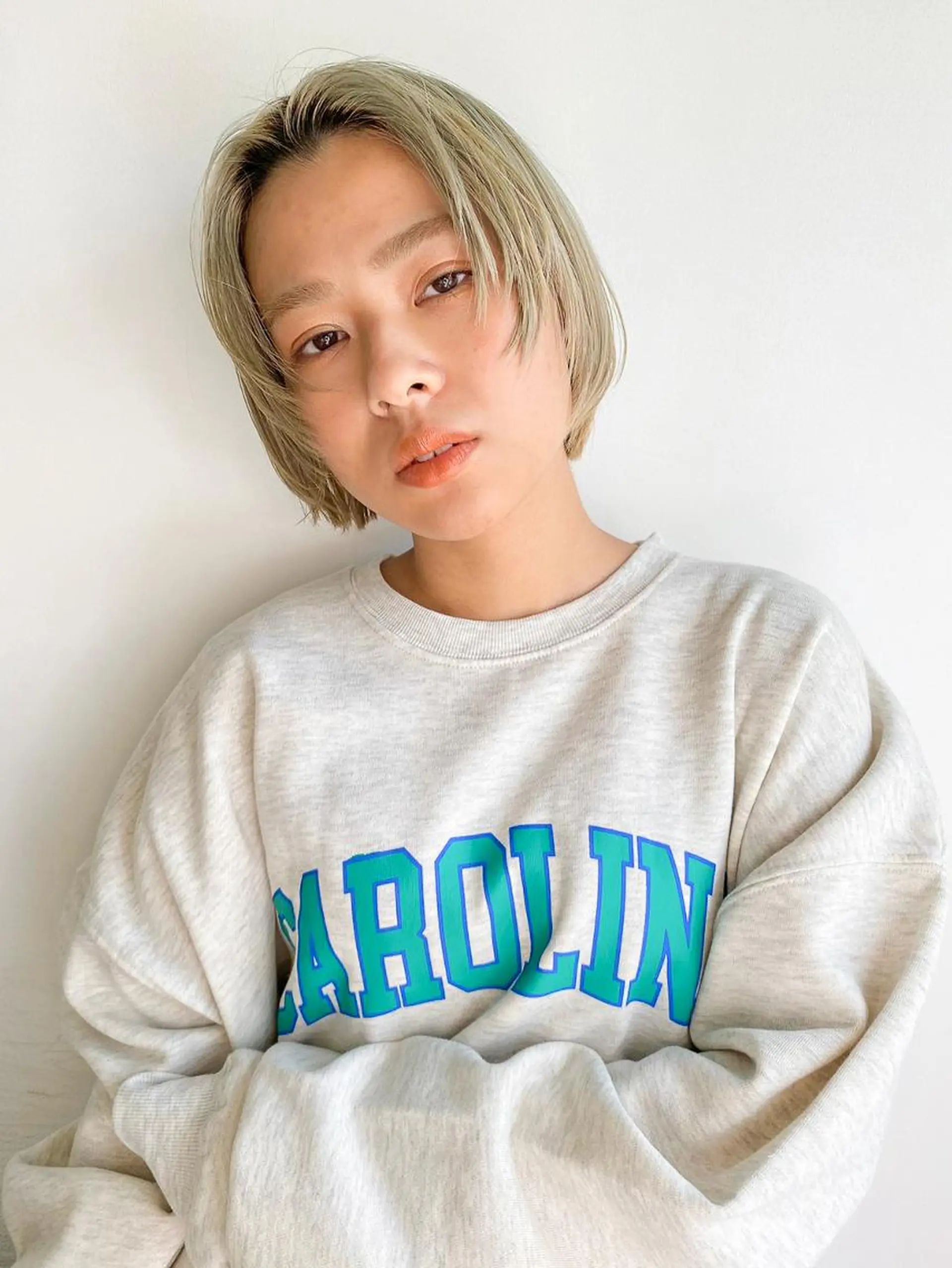 ショート カラー パーマ ショートボブ アディクシーカラー ブリーチ ケアブリーチ デザインカラー カット トリートメント CEINE OURのヘアスタイル
