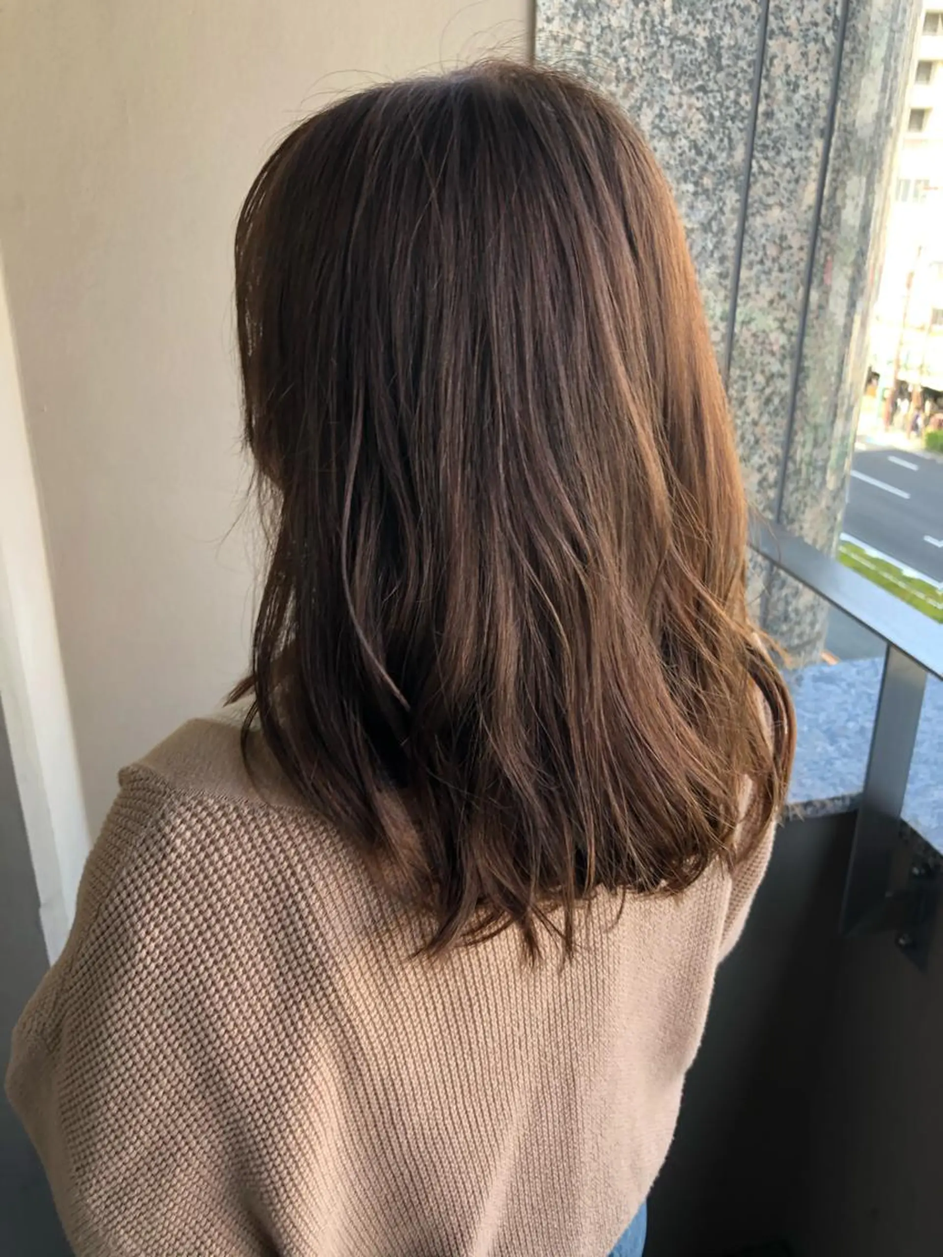 セミロング カラー 透明感カラー グレージュ 髪質改善とカラー特化 ✨Terraceのヘアスタイル