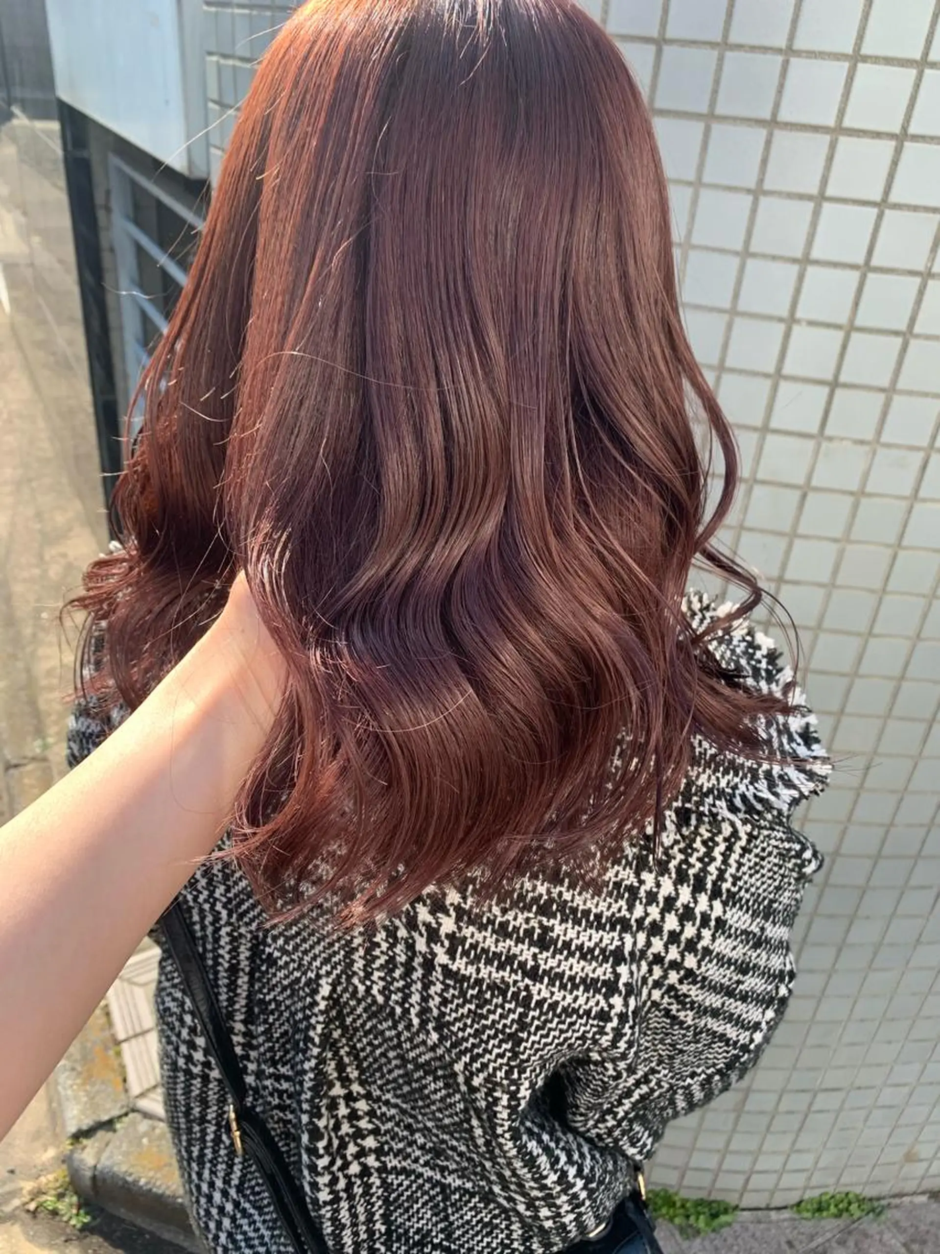 セミロング カラー レイヤー×グレージュ /ピンク🩷mioのヘアスタイル