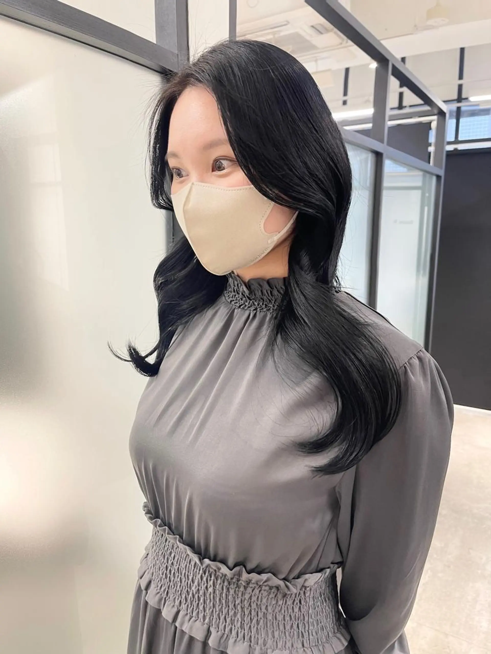 ロング 韓国風ヘア レイヤーカット カット ヘアカラー トリートメント 韓国レイヤーカット 髪質改善▫️水野有真のヘアスタイル