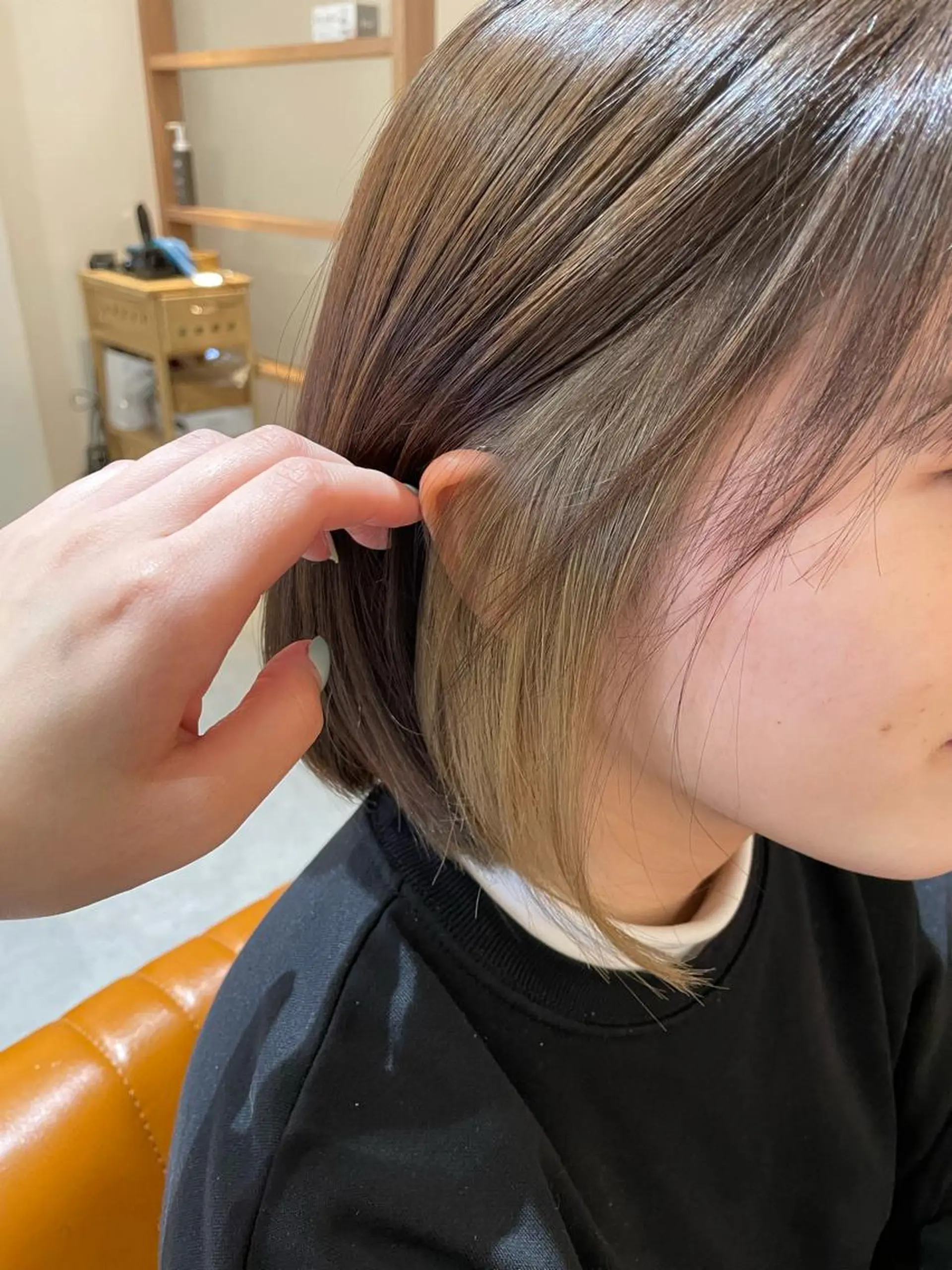 ミディアム ヘアカラー 中田 サヤカのヘアスタイル