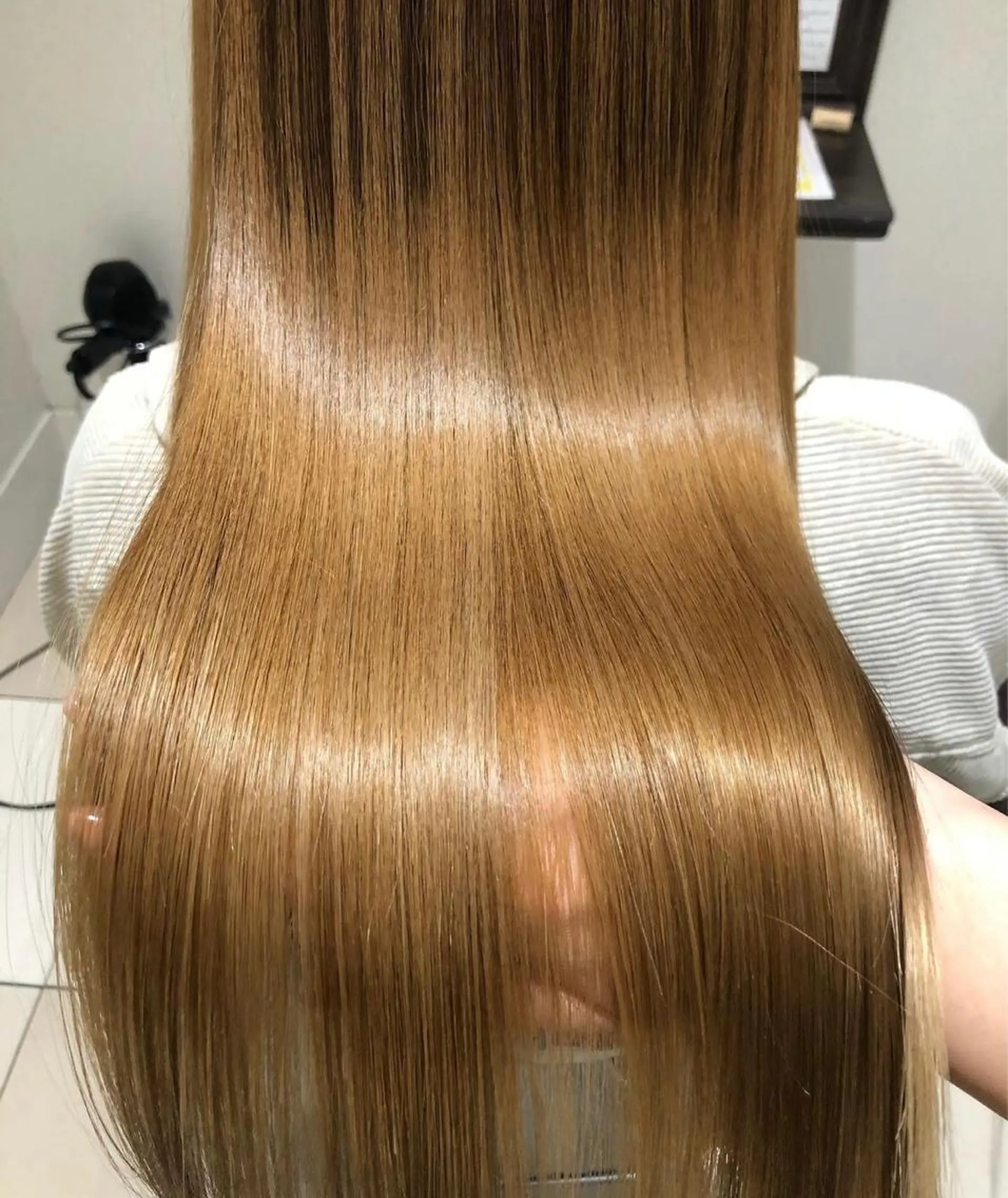 ロング カラー カット 縮毛矯正 舩坂 友賀のヘアスタイル