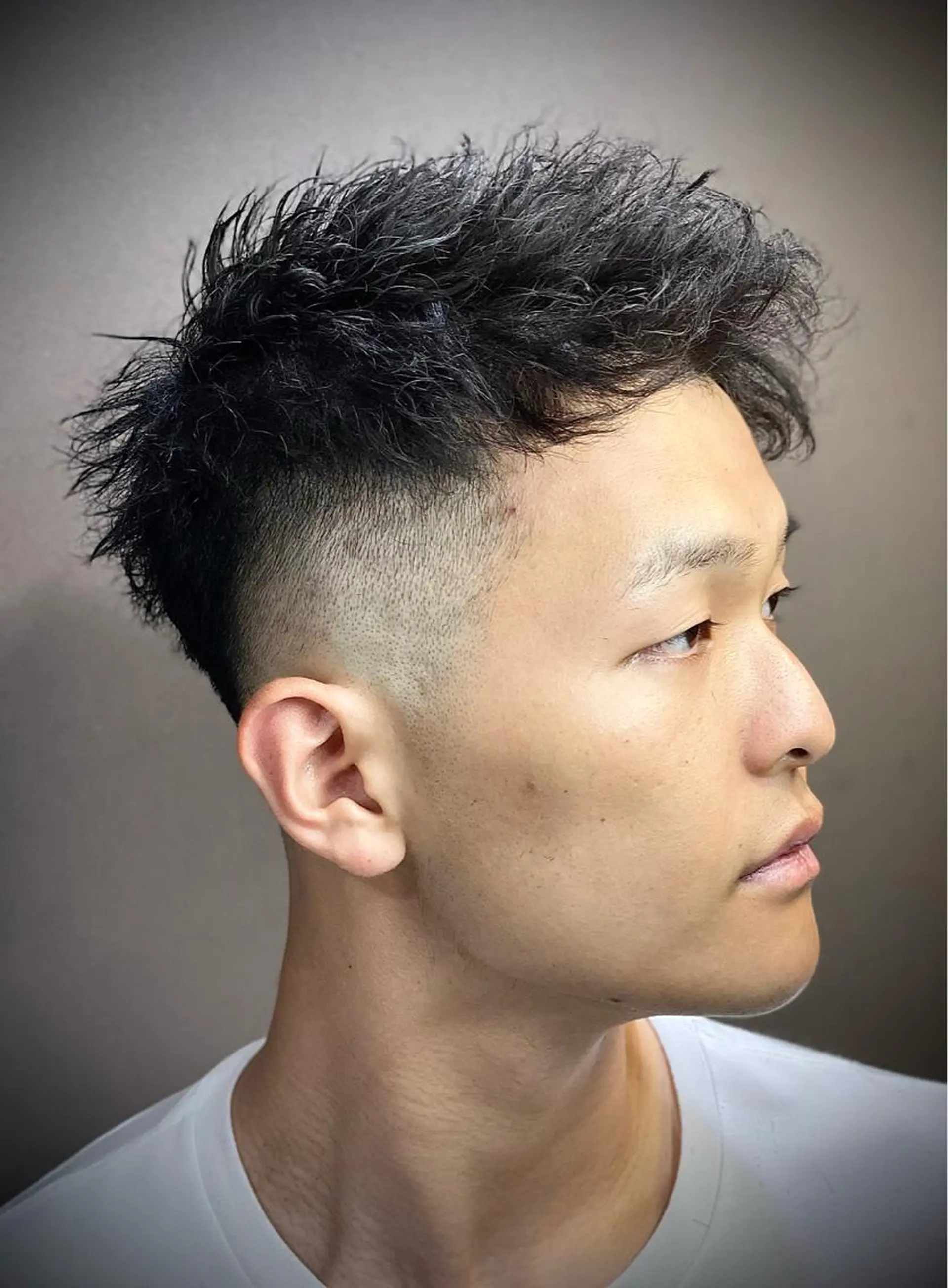 ショート パーマ メンズ 浅見 天翔のヘアスタイル