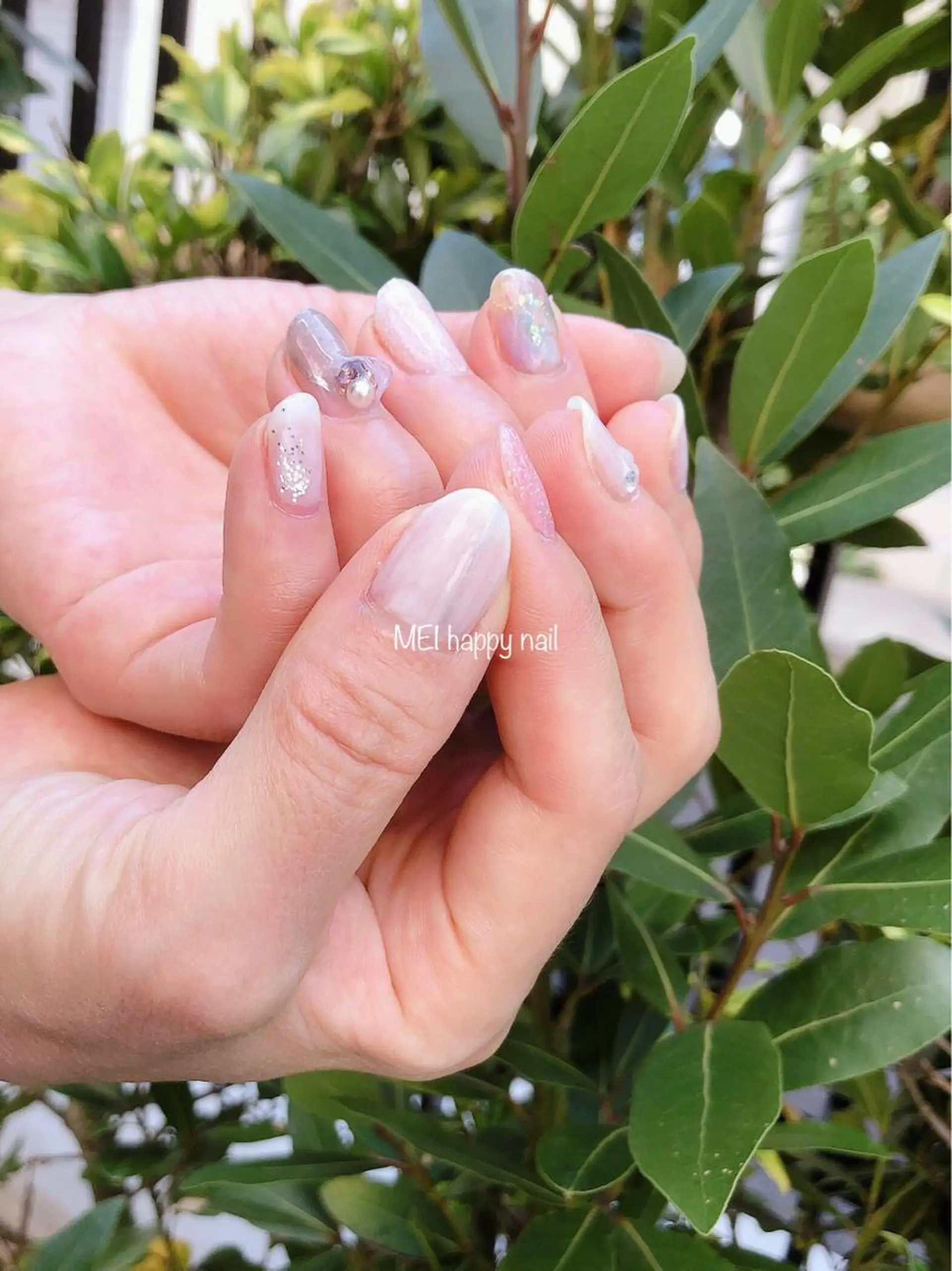 ネイル ハンドネイル 北浦和 自爪育成ケアのネイルデザイン