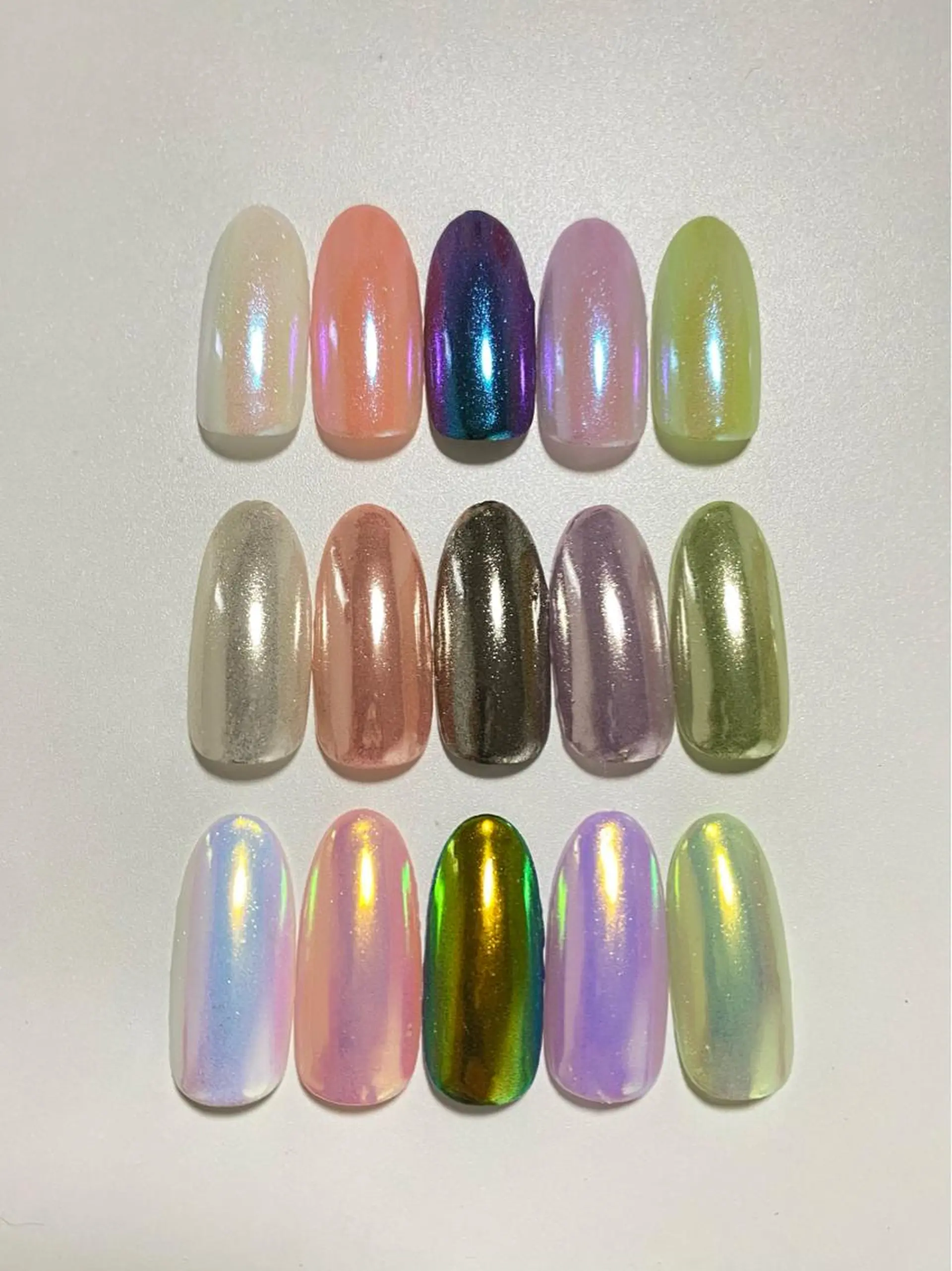 ショート ネイル ブルー ミラーネイル シルバー ホワイト ハンドネイル LUNE NAILのその他イメージ