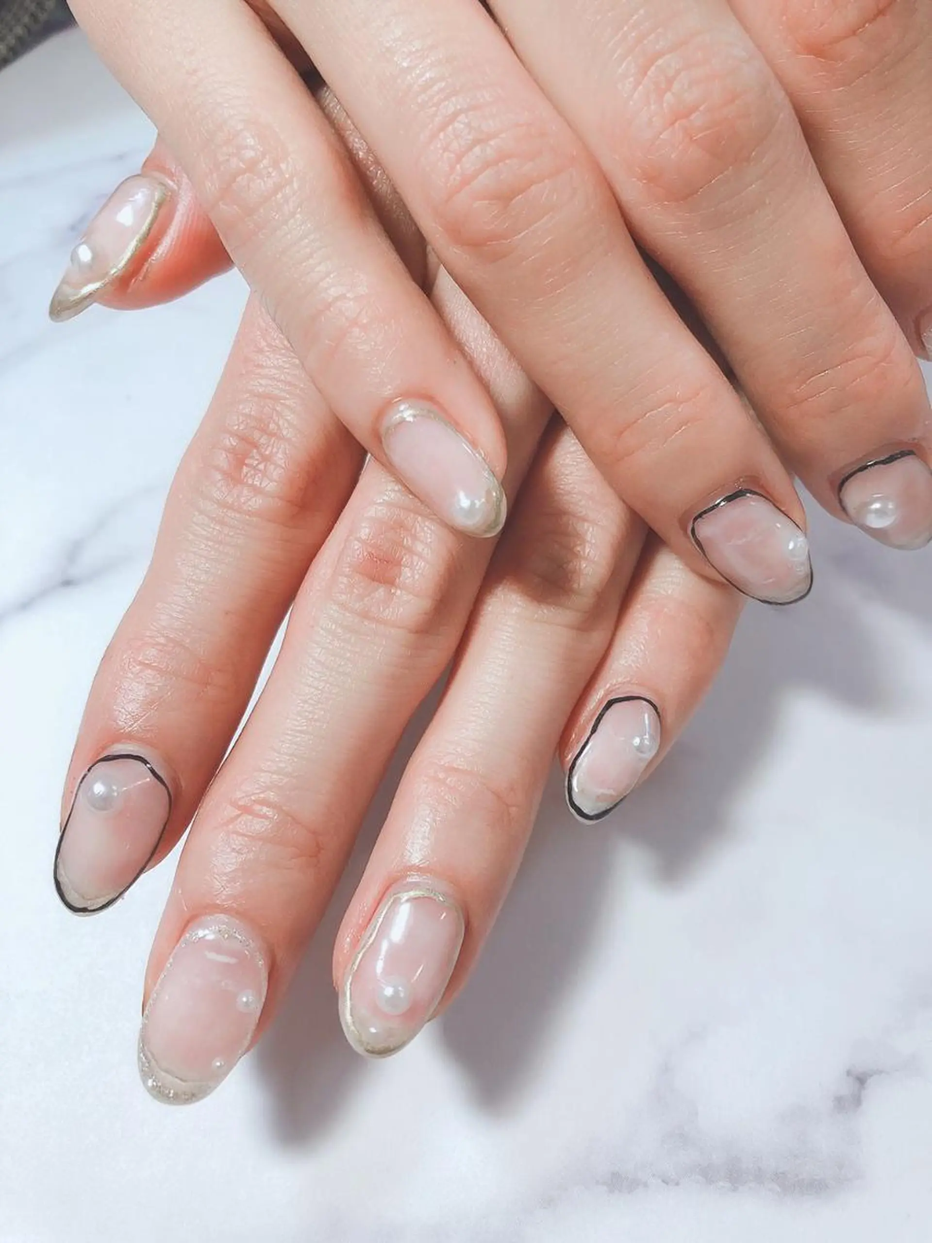 ネイル クリアネイル Lakkus T－CHIのネイルデザイン