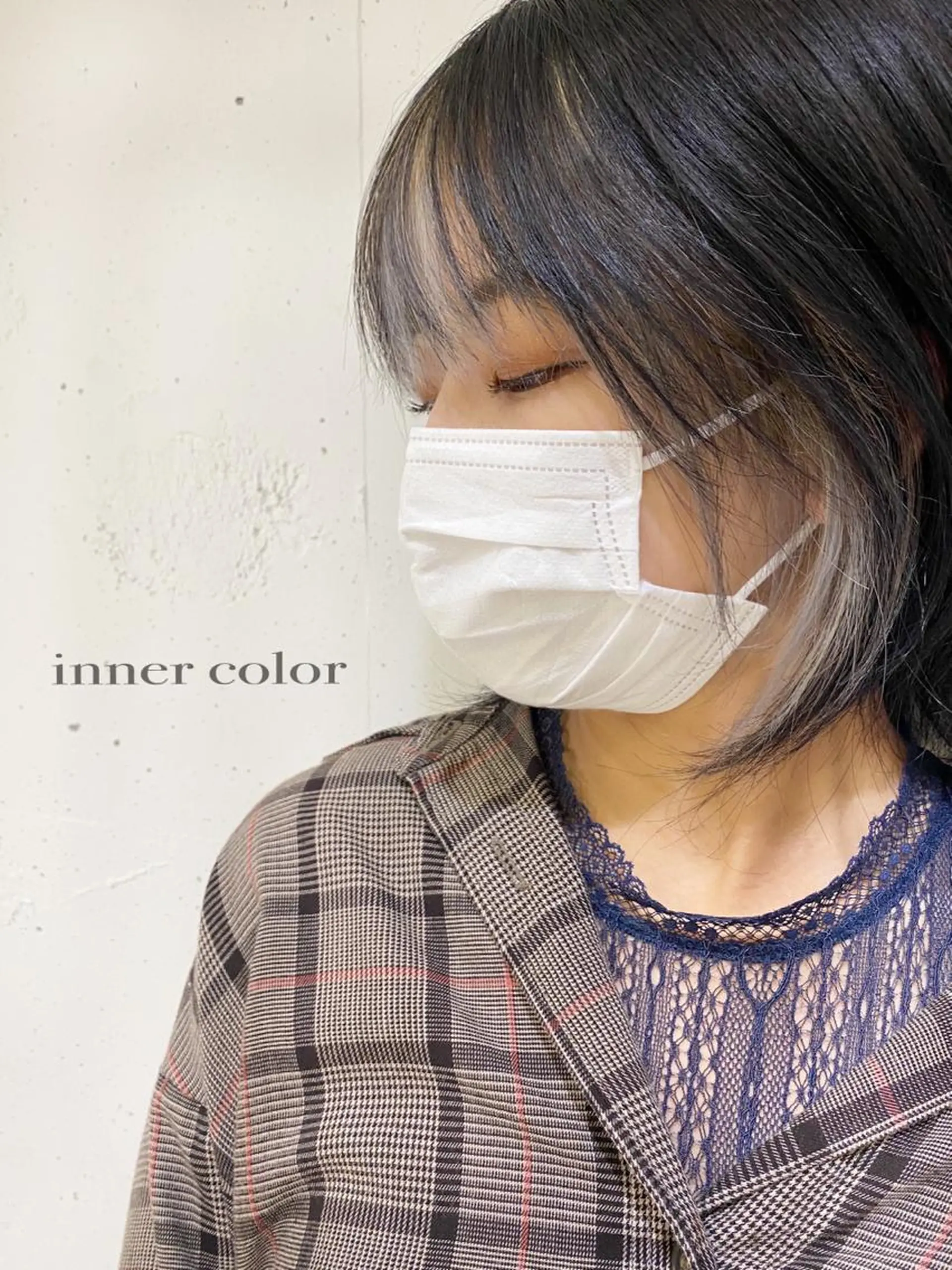 ミディアム カラー シースルーバング ヘアカラー 韓・中華美女ヘア 🇰🇷×🇨🇳のヘアスタイル