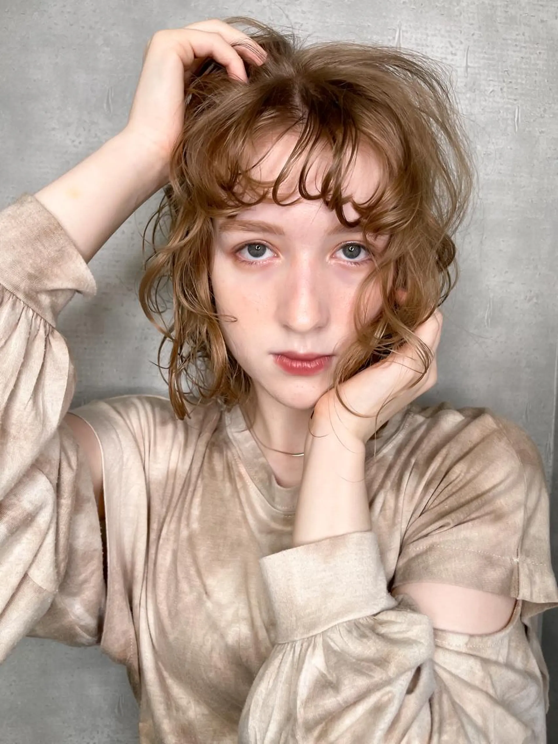 ミディアム カラー 栗本 博史のヘアスタイル