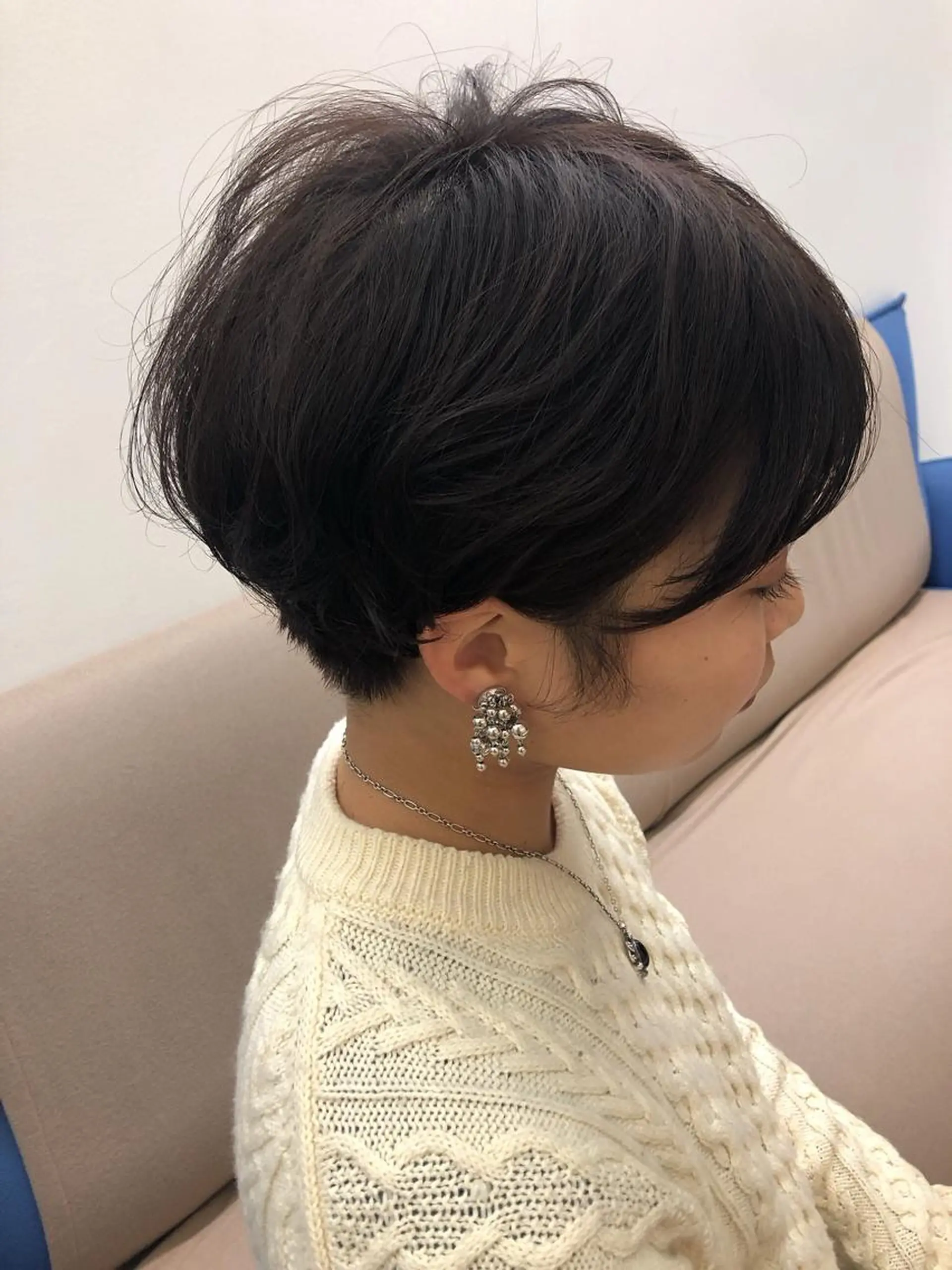 ショート パーマ ショートヘア ニュアンスパーマ カット パーマ 千種区/くせ毛カット /尾島光季のヘアスタイル